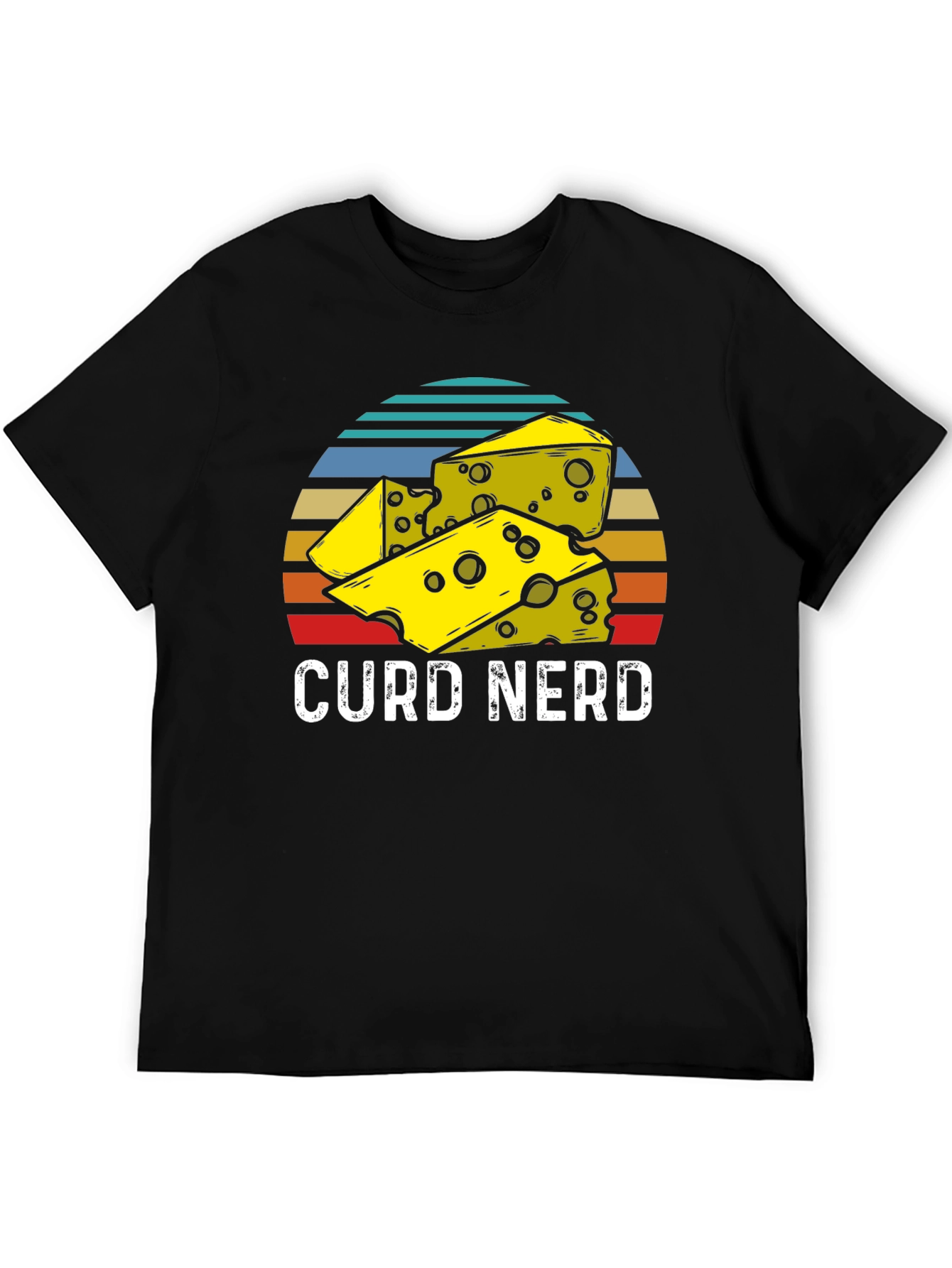 Curd Nerd Cheese Lover T-Shirt - Black