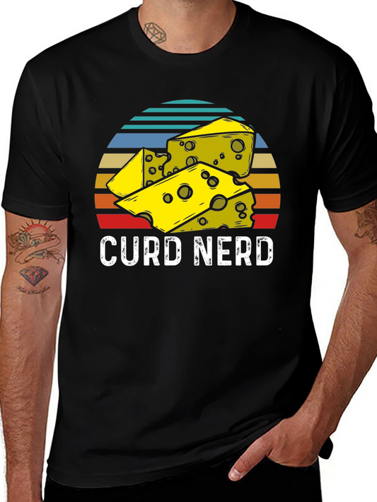 Curd Nerd Cheese Lover T-Shirt - Black