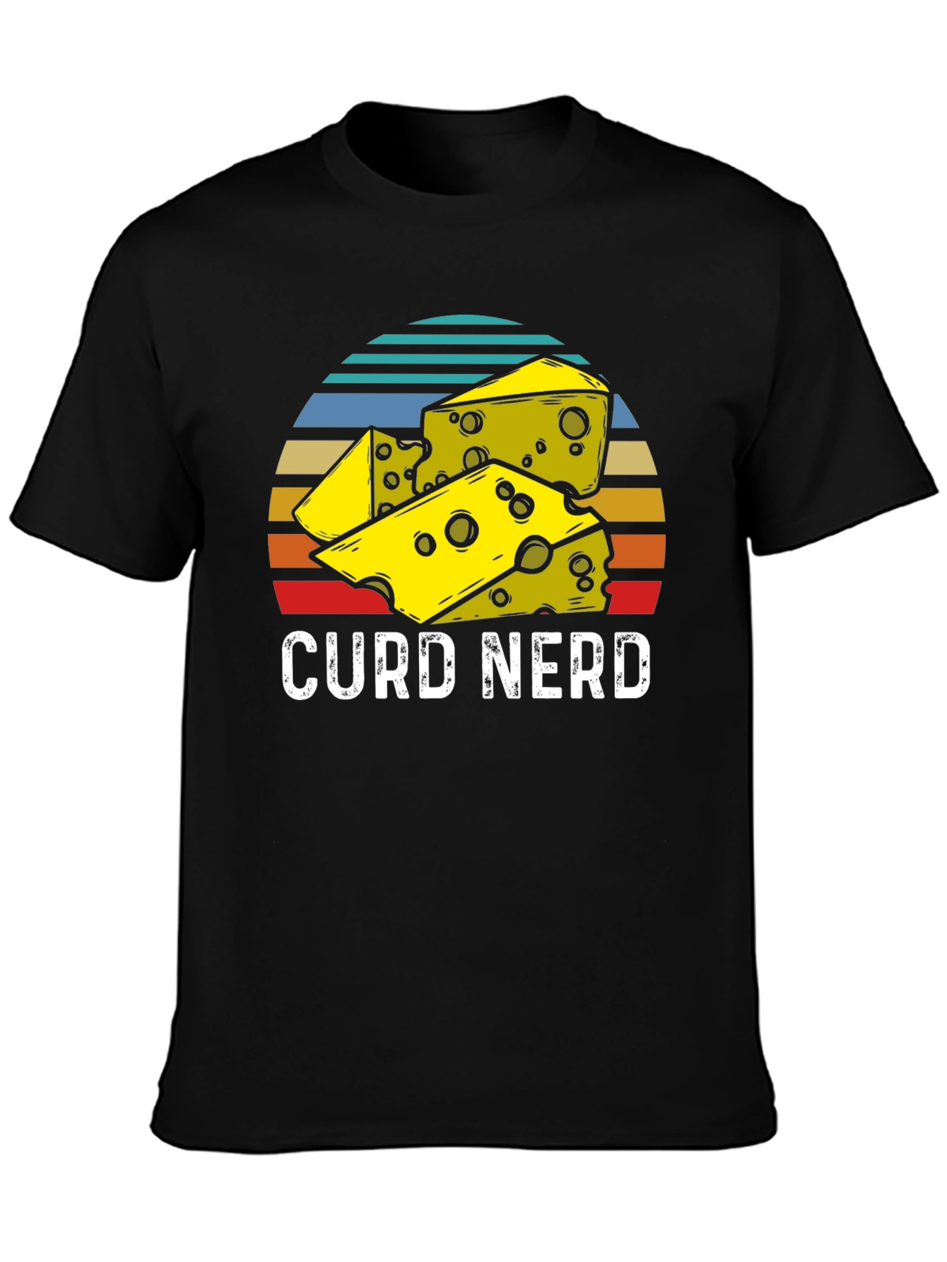 Curd Nerd Cheese Lover T-Shirt - Black