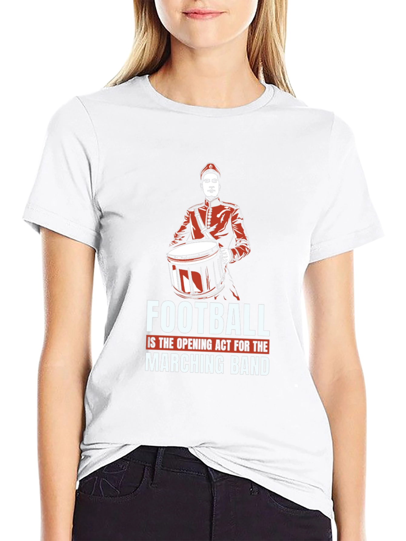 Marching Band Football T-Shirt
