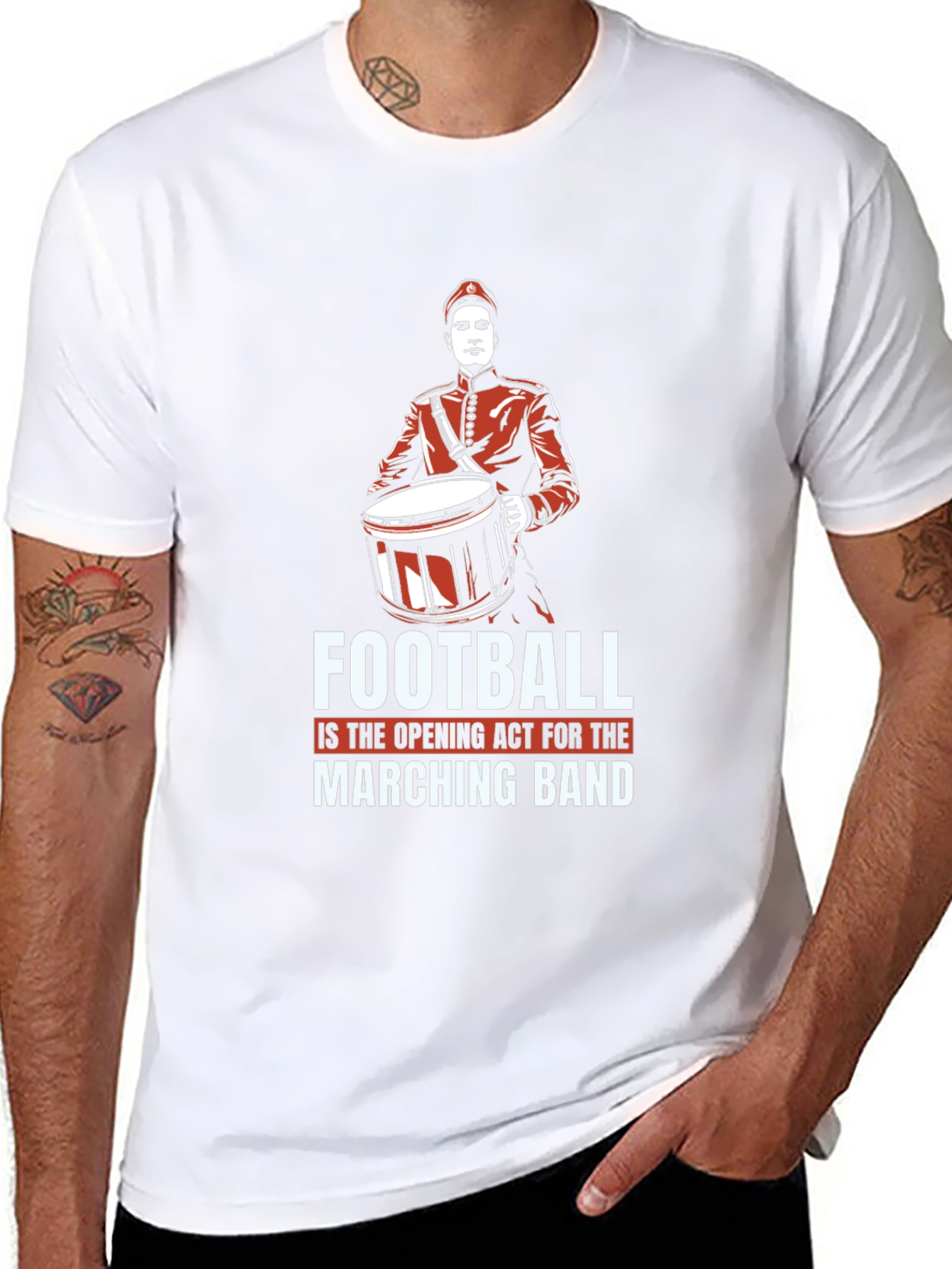 Marching Band Football T-Shirt