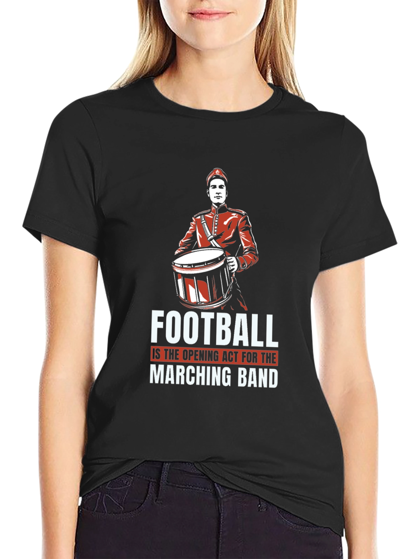 Marching Band Football T-Shirt