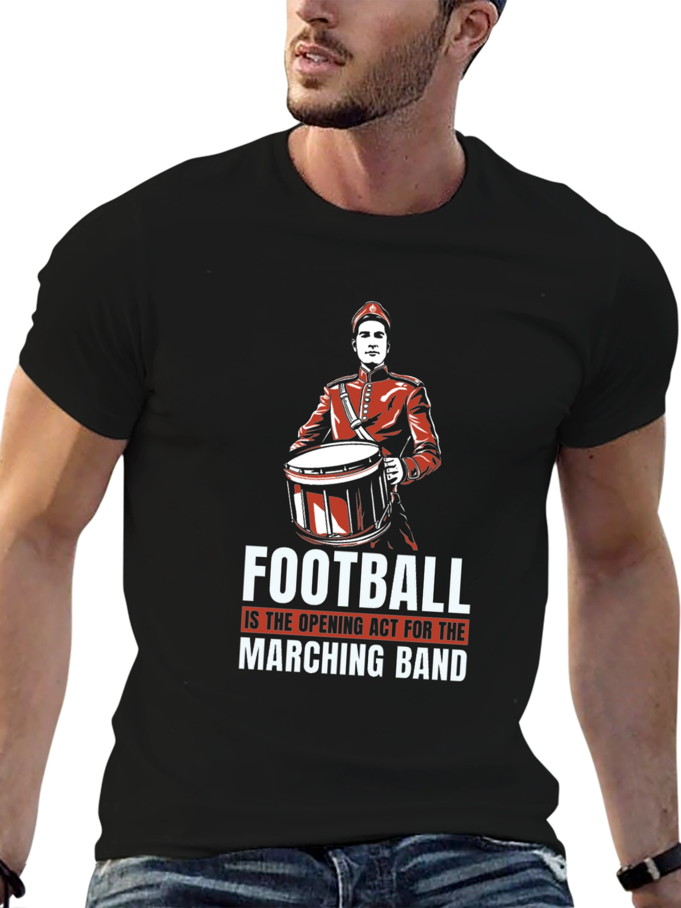 Marching Band Football T-Shirt