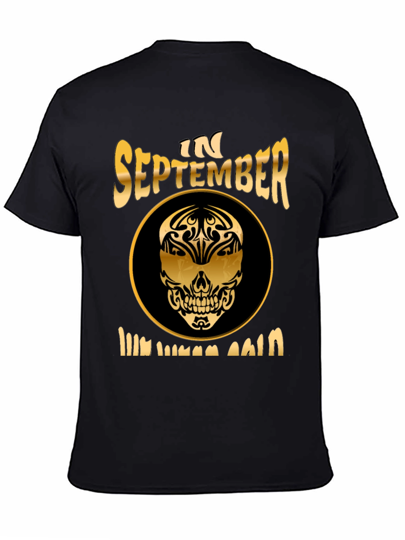September Birthday Skull Graphic T-Shirt