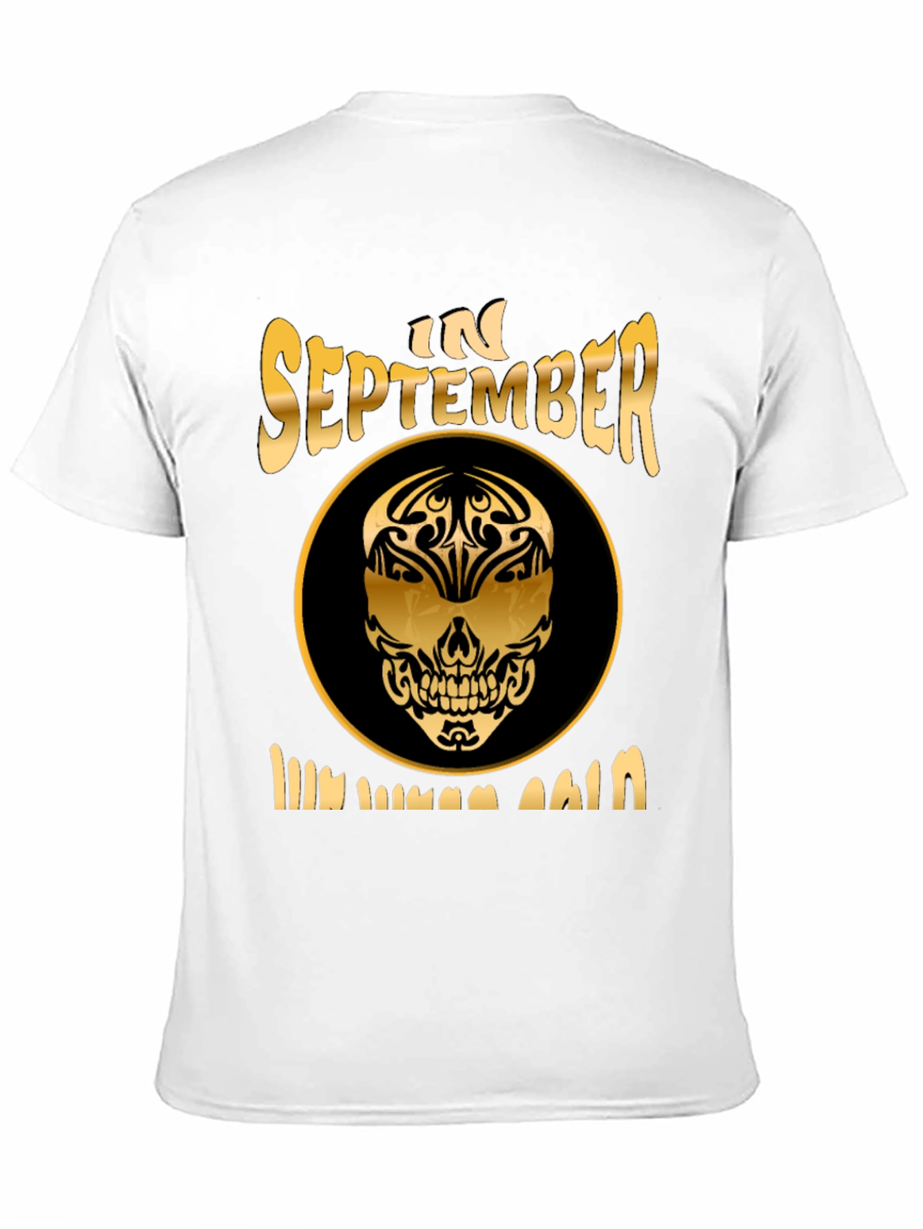 September Birthday Skull Graphic T-Shirt