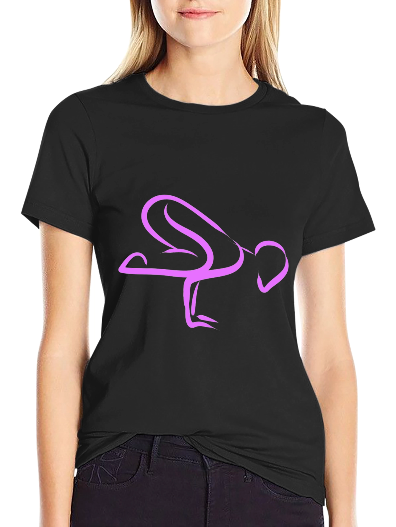 Yoga Pose Graphic Tee - Modern Design