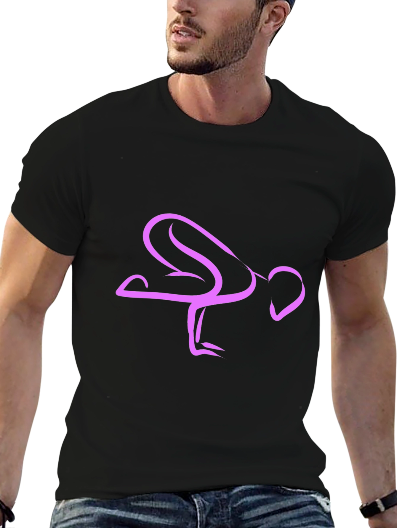 Yoga Pose Graphic Tee - Modern Design