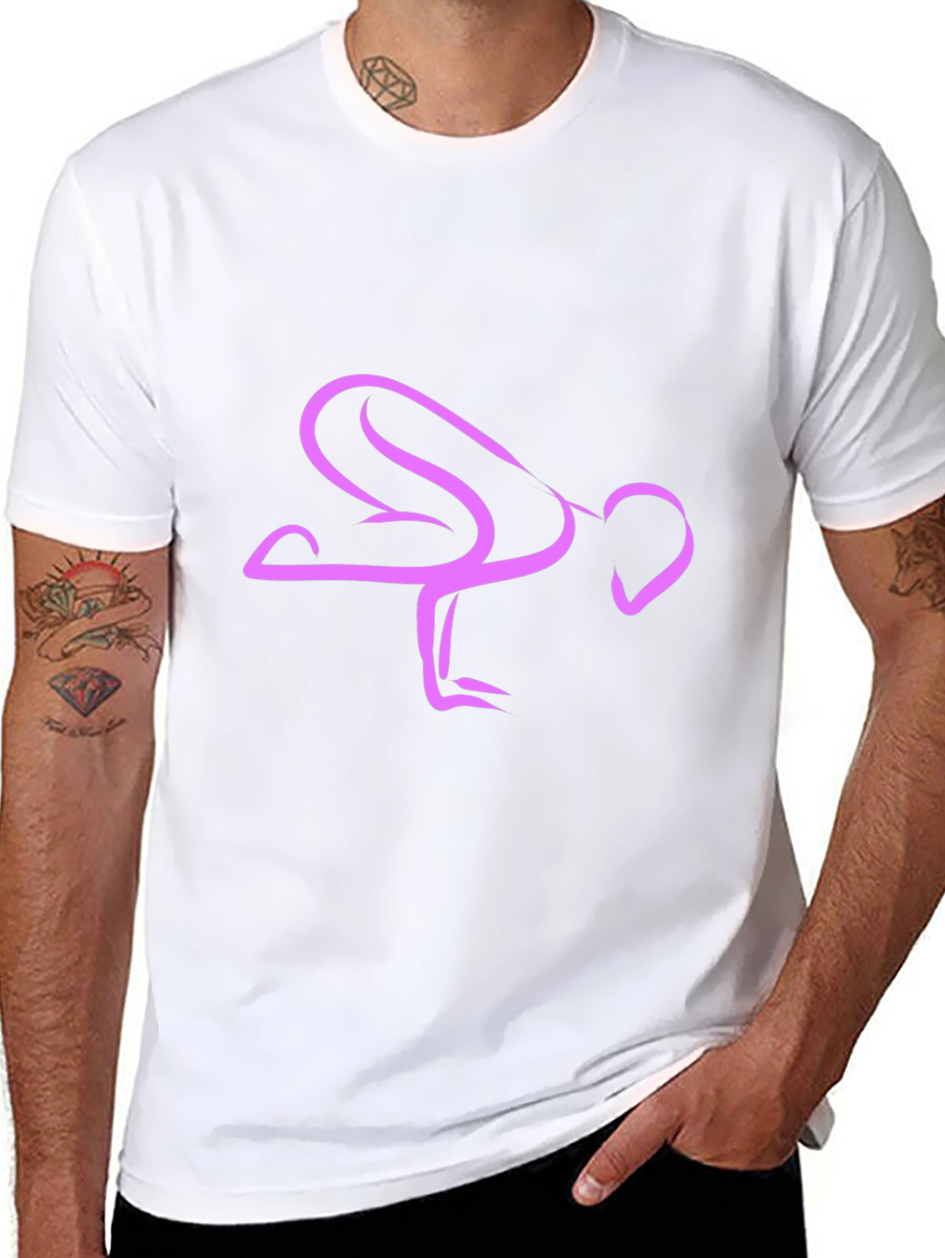 Yoga Pose Graphic Tee - Modern Design