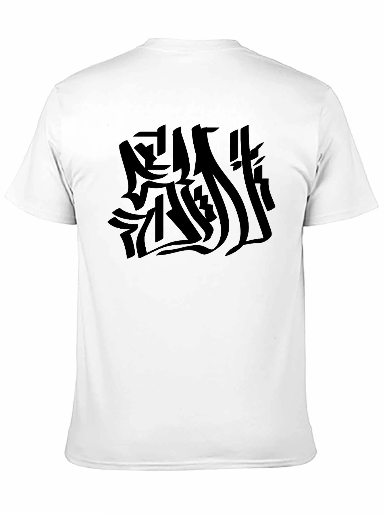 Abstract Graphic Black Tee