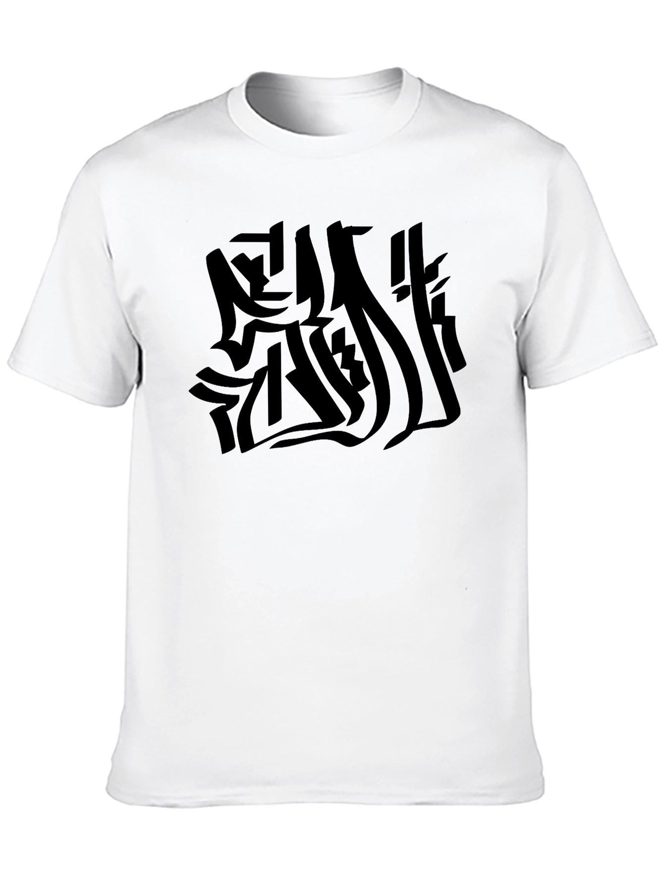 Abstract Graphic Black Tee