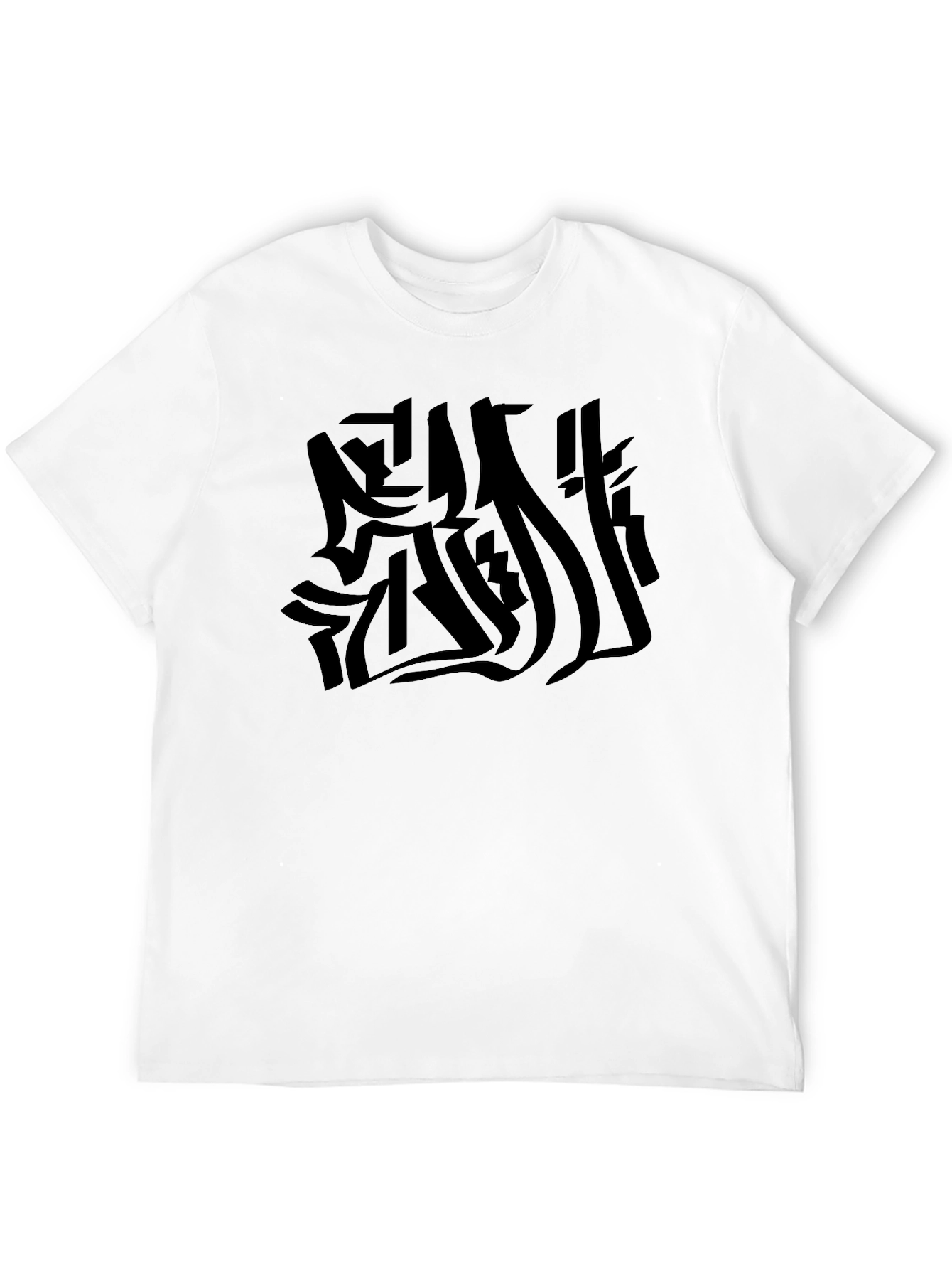 Abstract Graphic Black Tee
