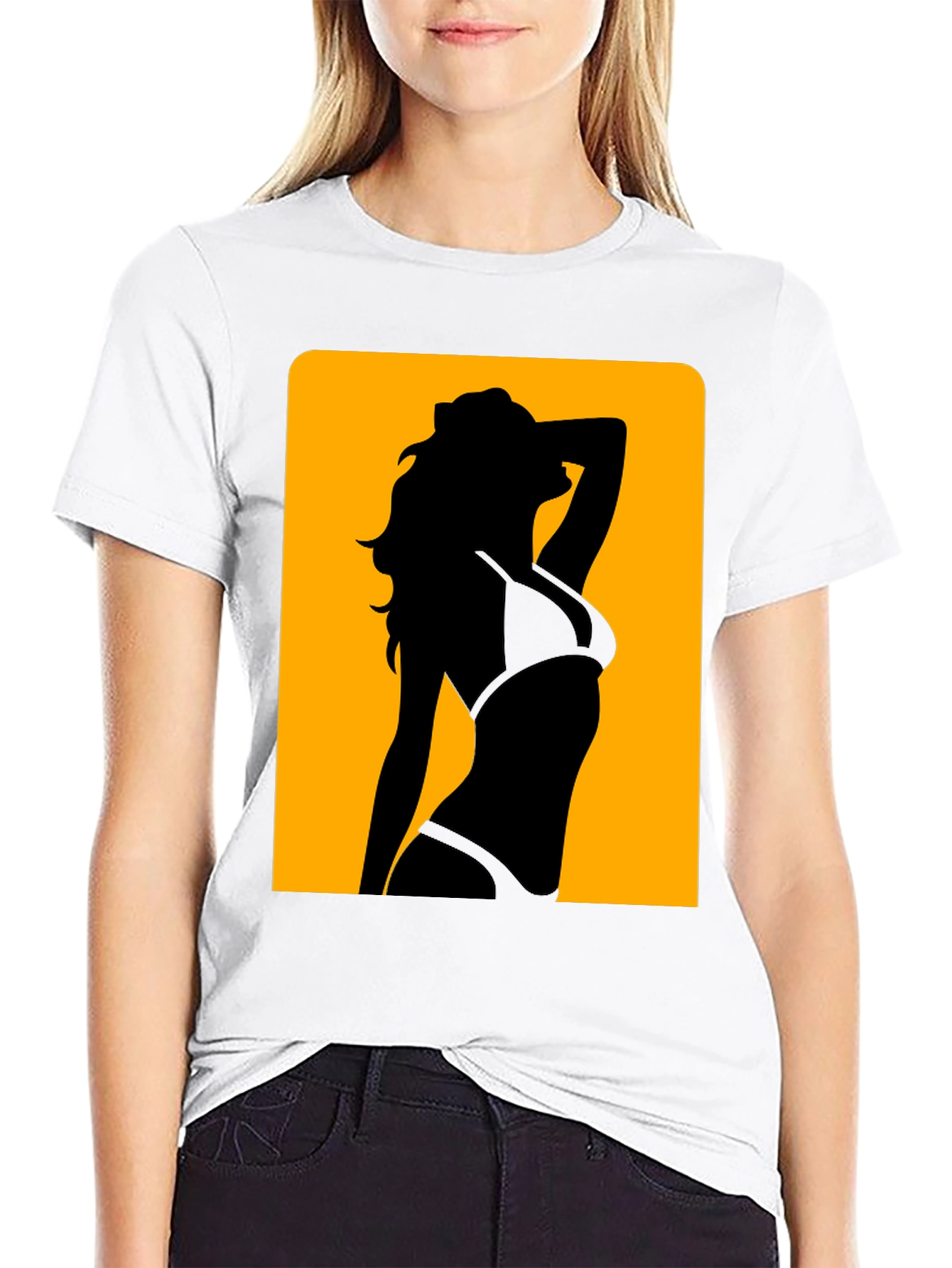 Silhouette Woman Graphic Tee - Modern Design