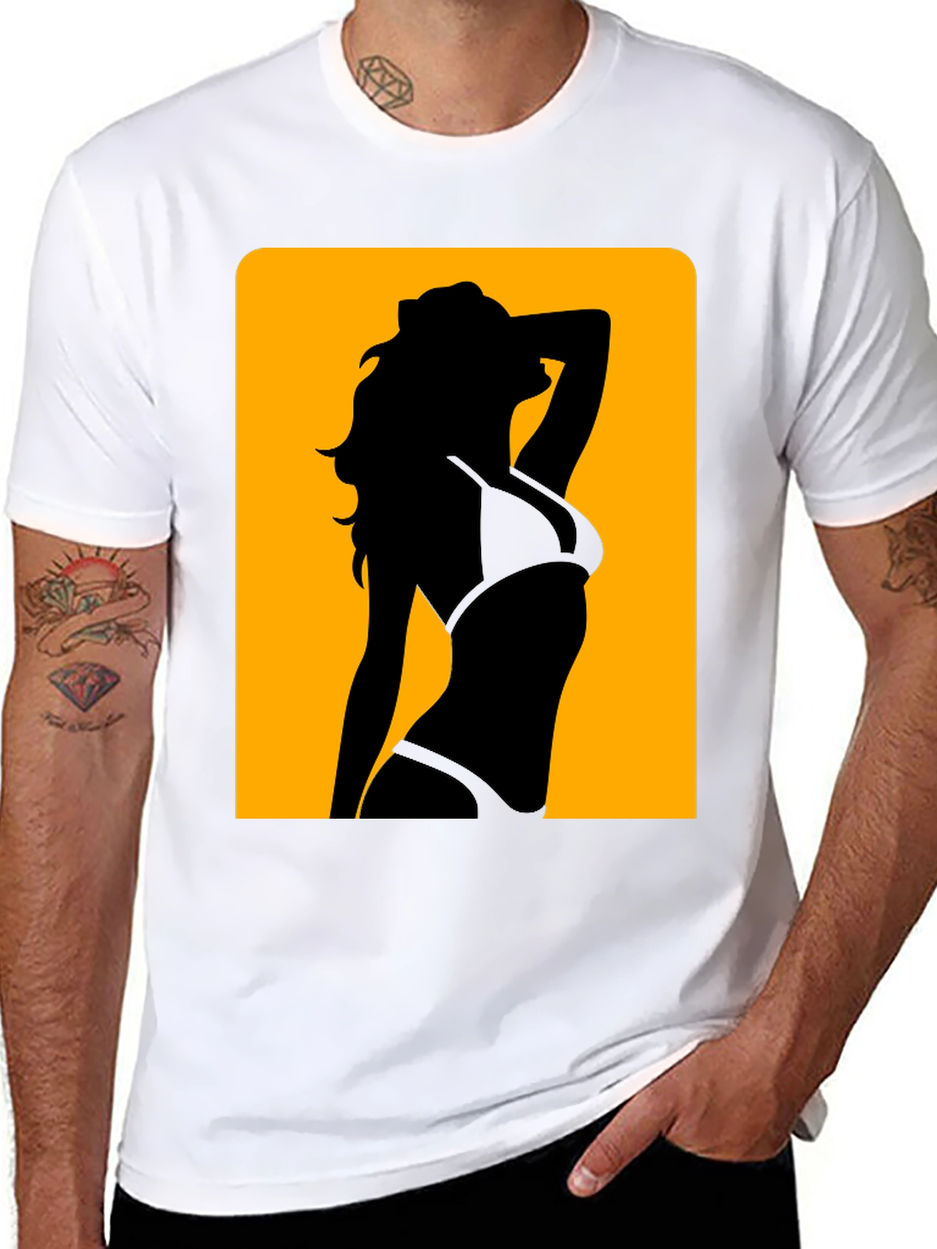Silhouette Woman Graphic Tee - Modern Design