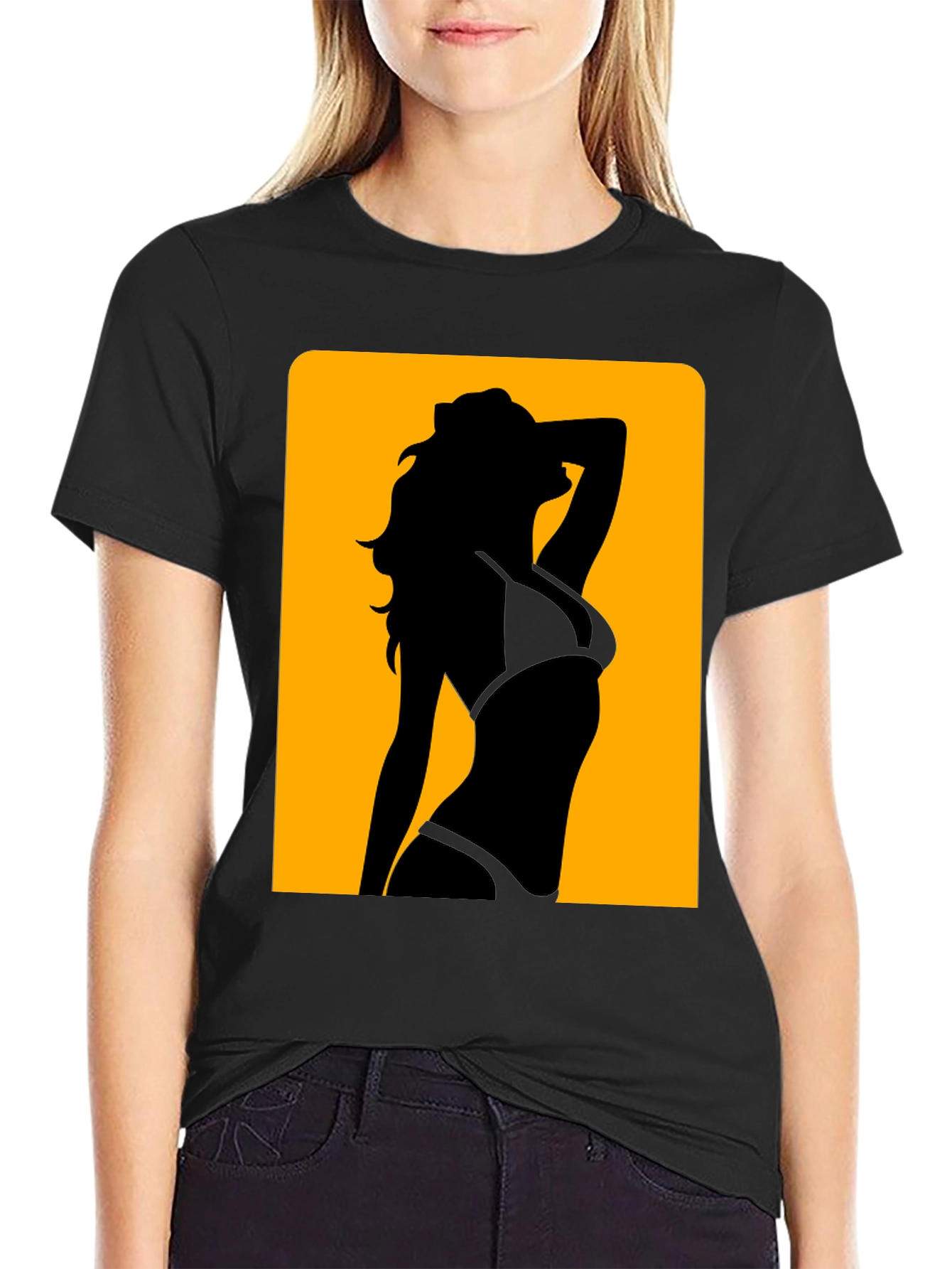 Silhouette Woman Graphic Tee - Modern Design