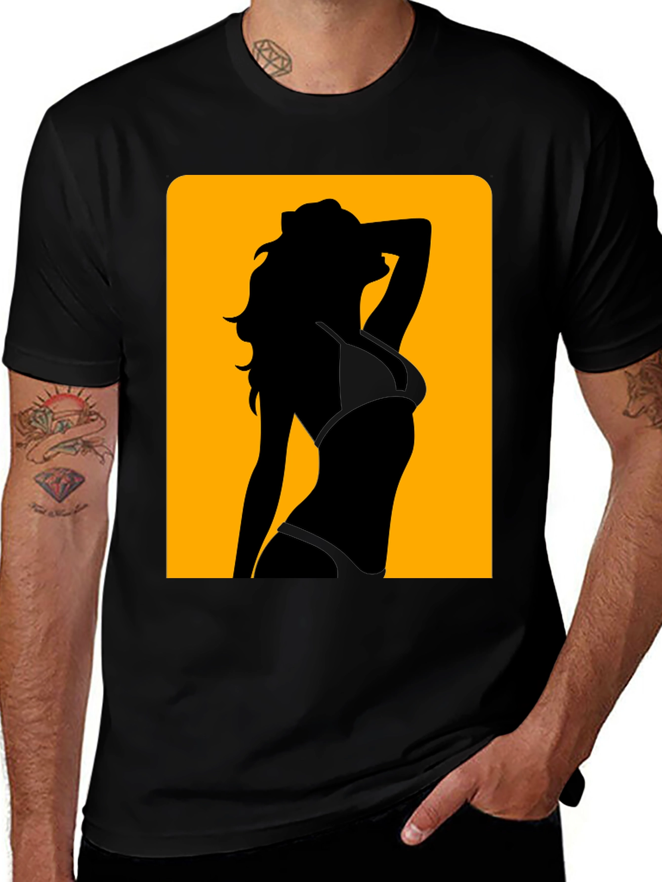 Silhouette Woman Graphic Tee - Modern Design