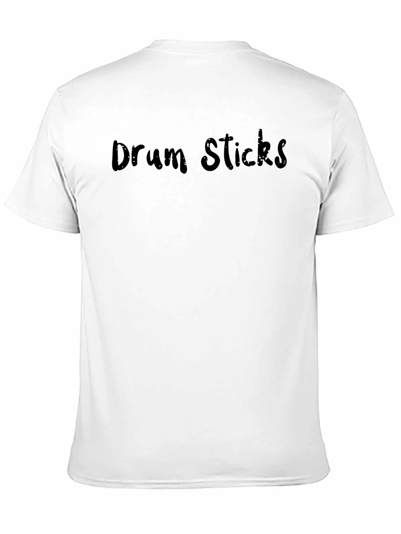 Drum Sticks T-Shirt - Black Crew Neck Tee