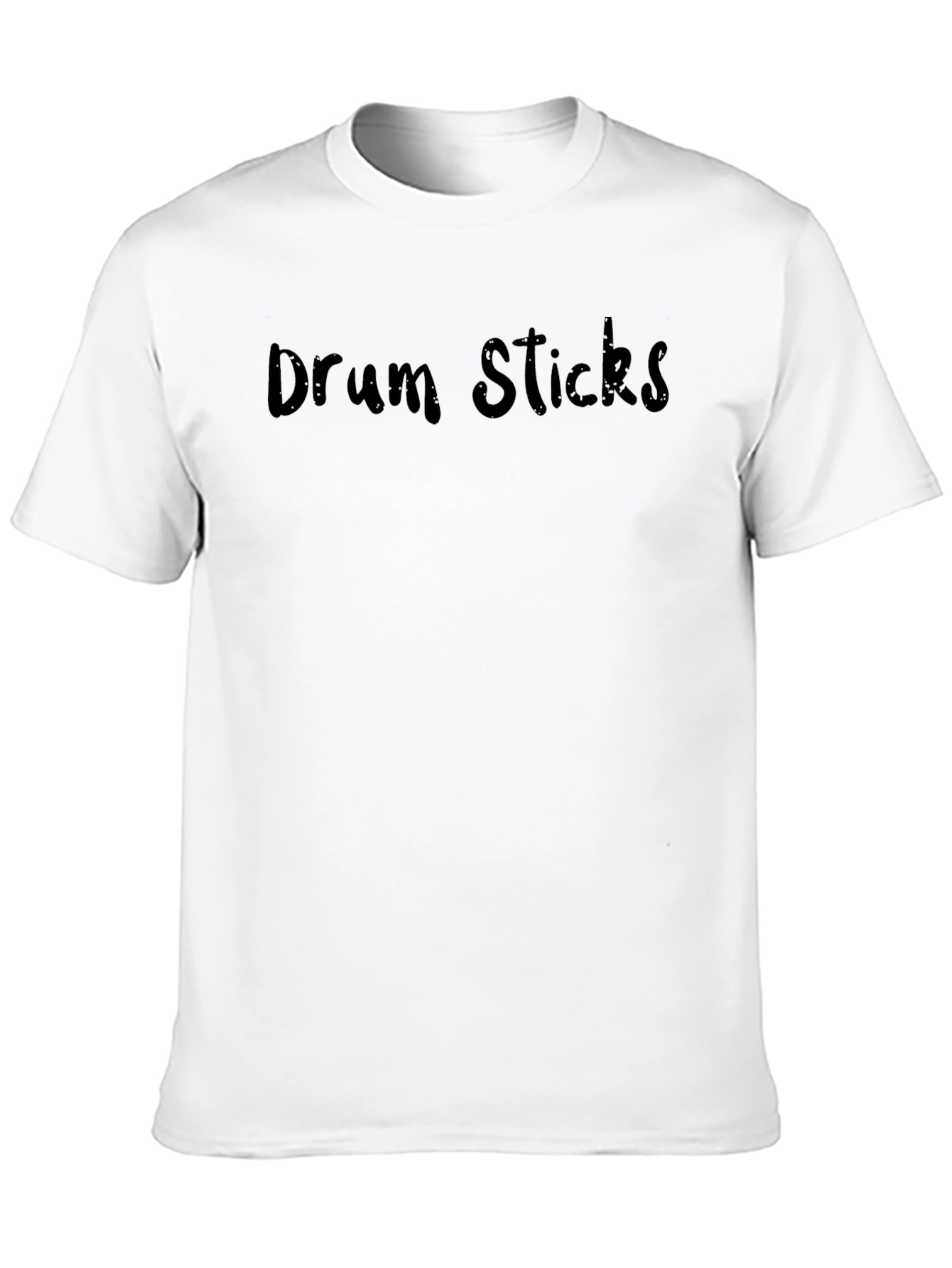 Drum Sticks T-Shirt - Black Crew Neck Tee