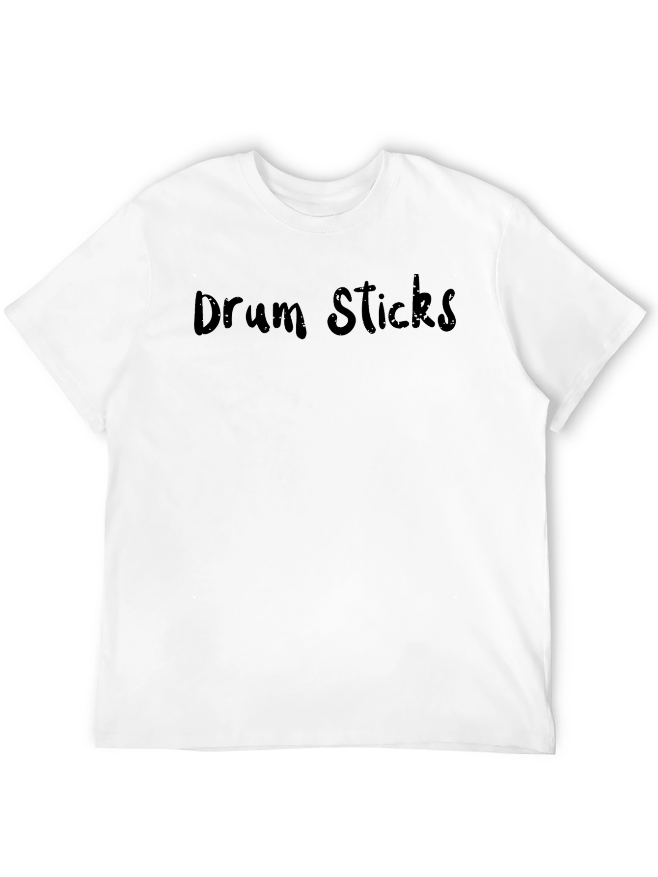 Drum Sticks T-Shirt - Black Crew Neck Tee