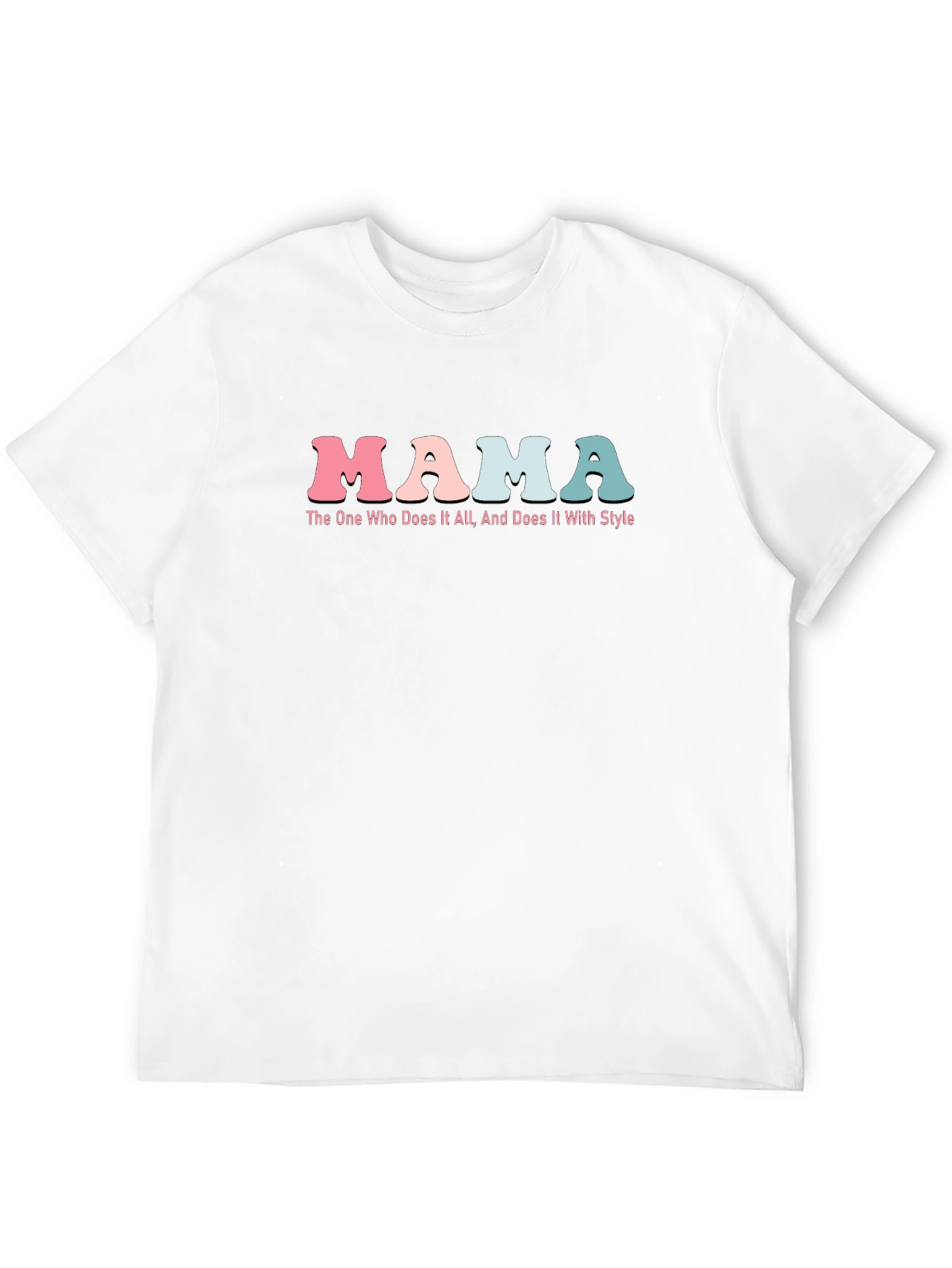 Mama Does It All Black Graphic Tee