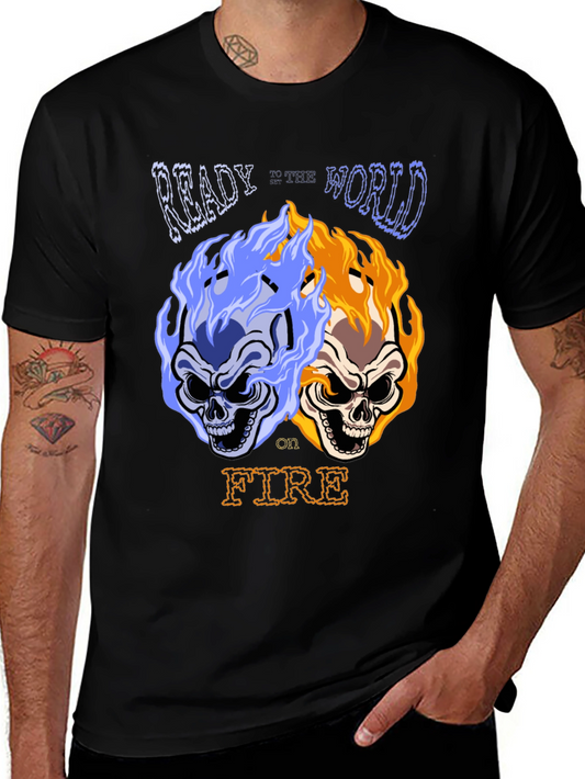 Ready to ignite the world skull T-shirt