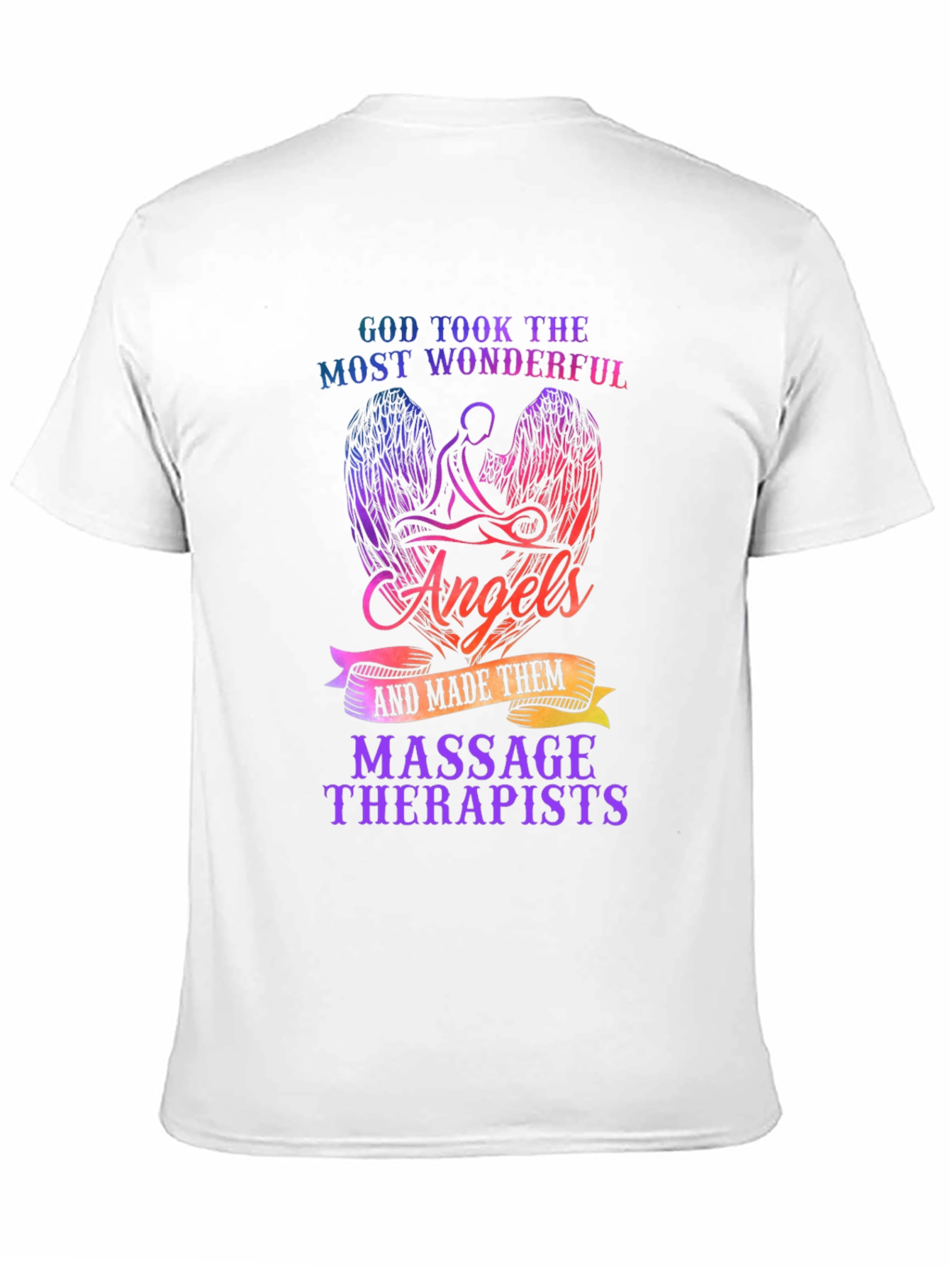 Massage Therapist Angel Wings Graphic T-Shirt