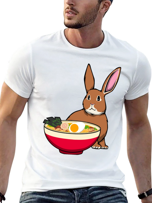 Rabbit Ramen T-Shirt - Cute Anime Foodie Tee