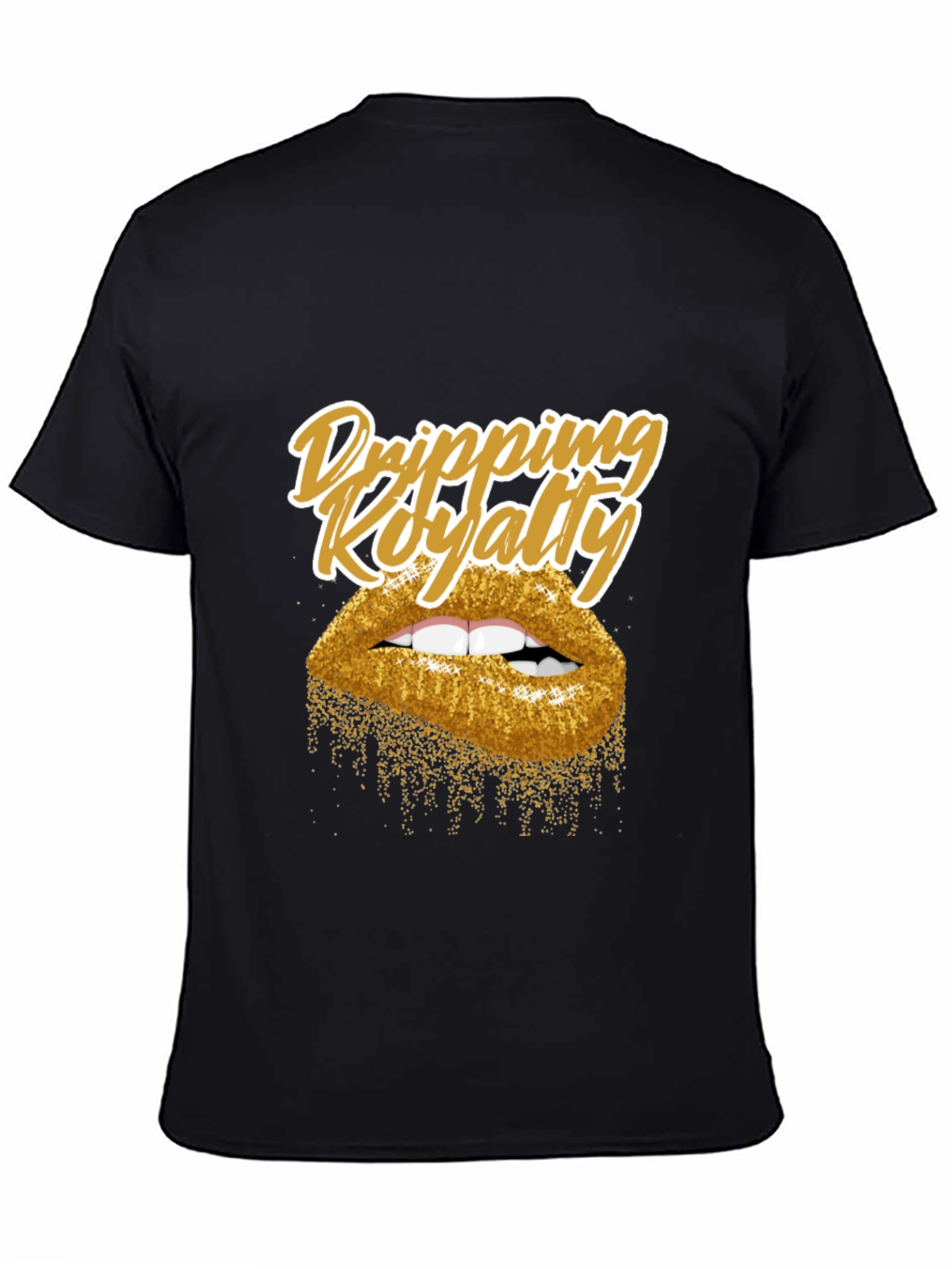 Dripping Royalty Gold Lips Graphic Tee