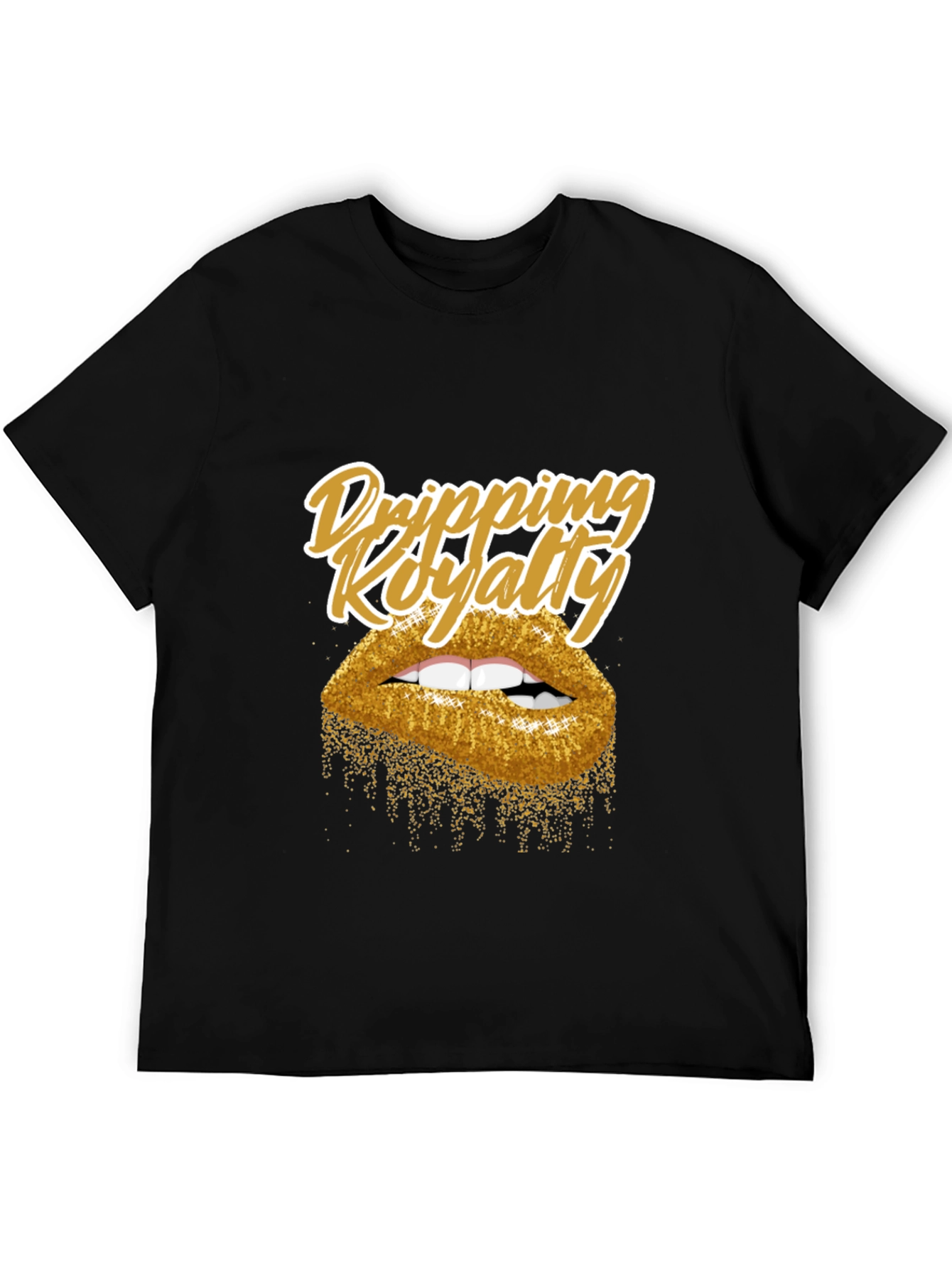 Dripping Royalty Gold Lips Graphic Tee