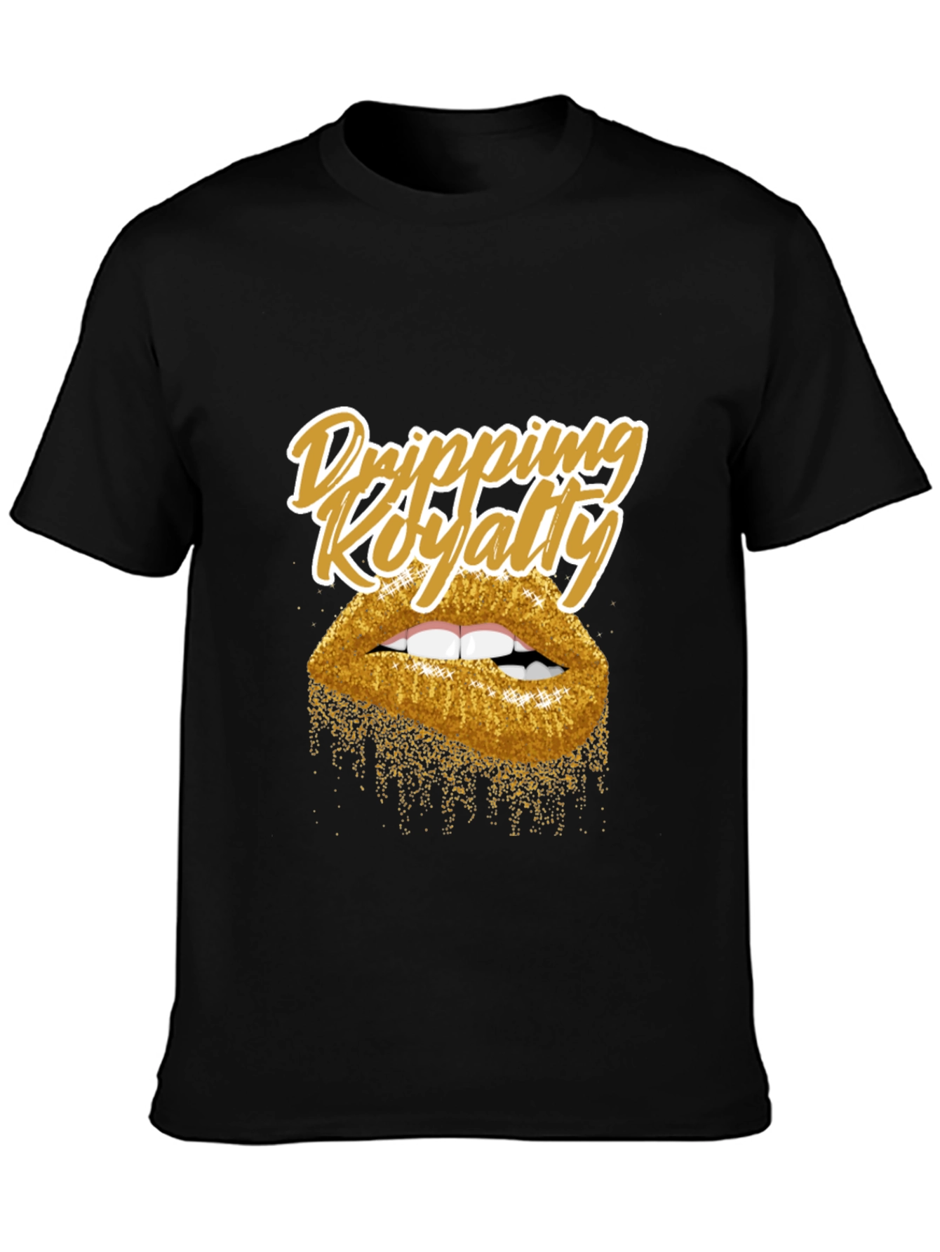 Dripping Royalty Gold Lips Graphic Tee