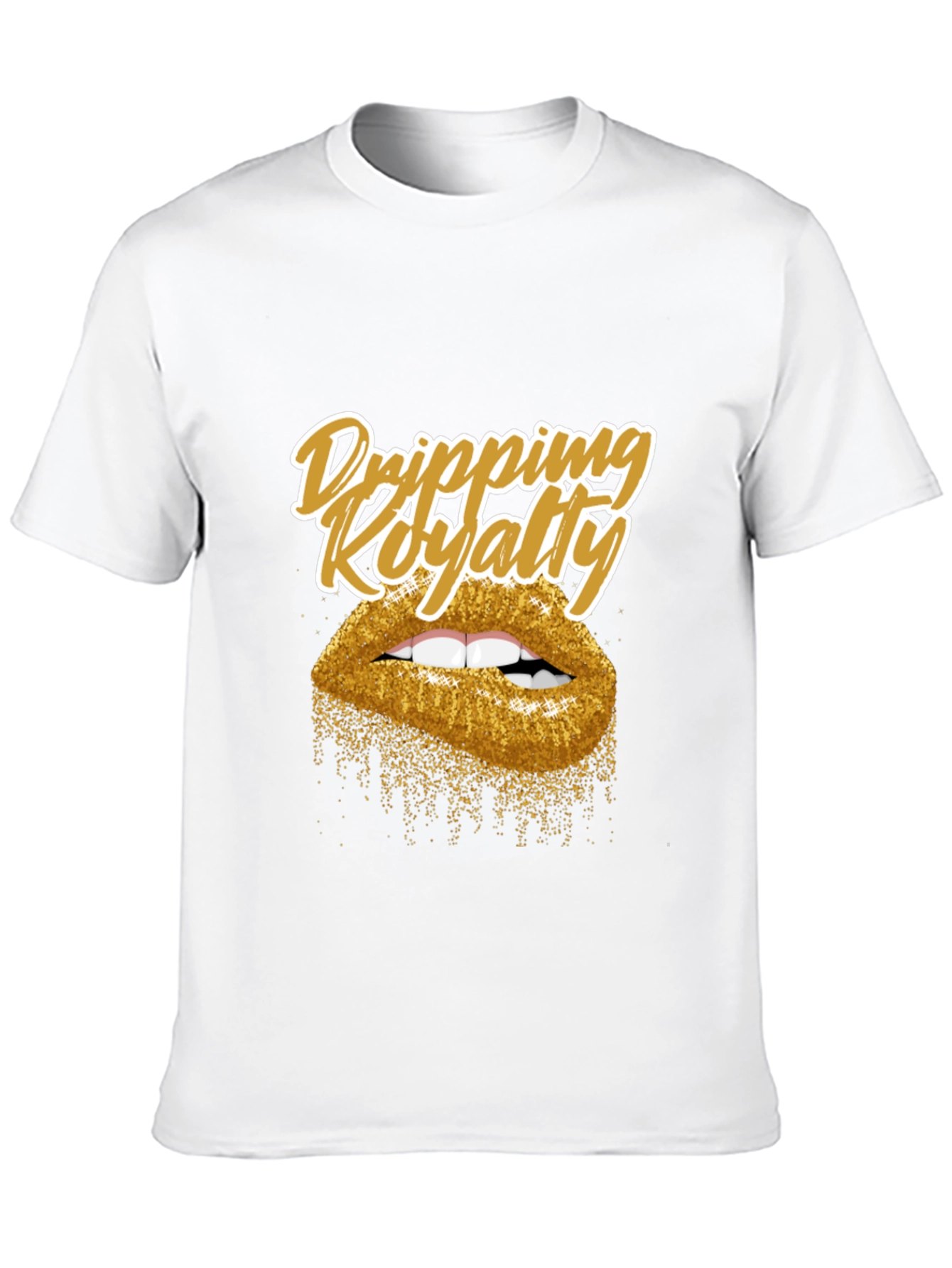 Dripping Royalty Gold Lips Graphic Tee