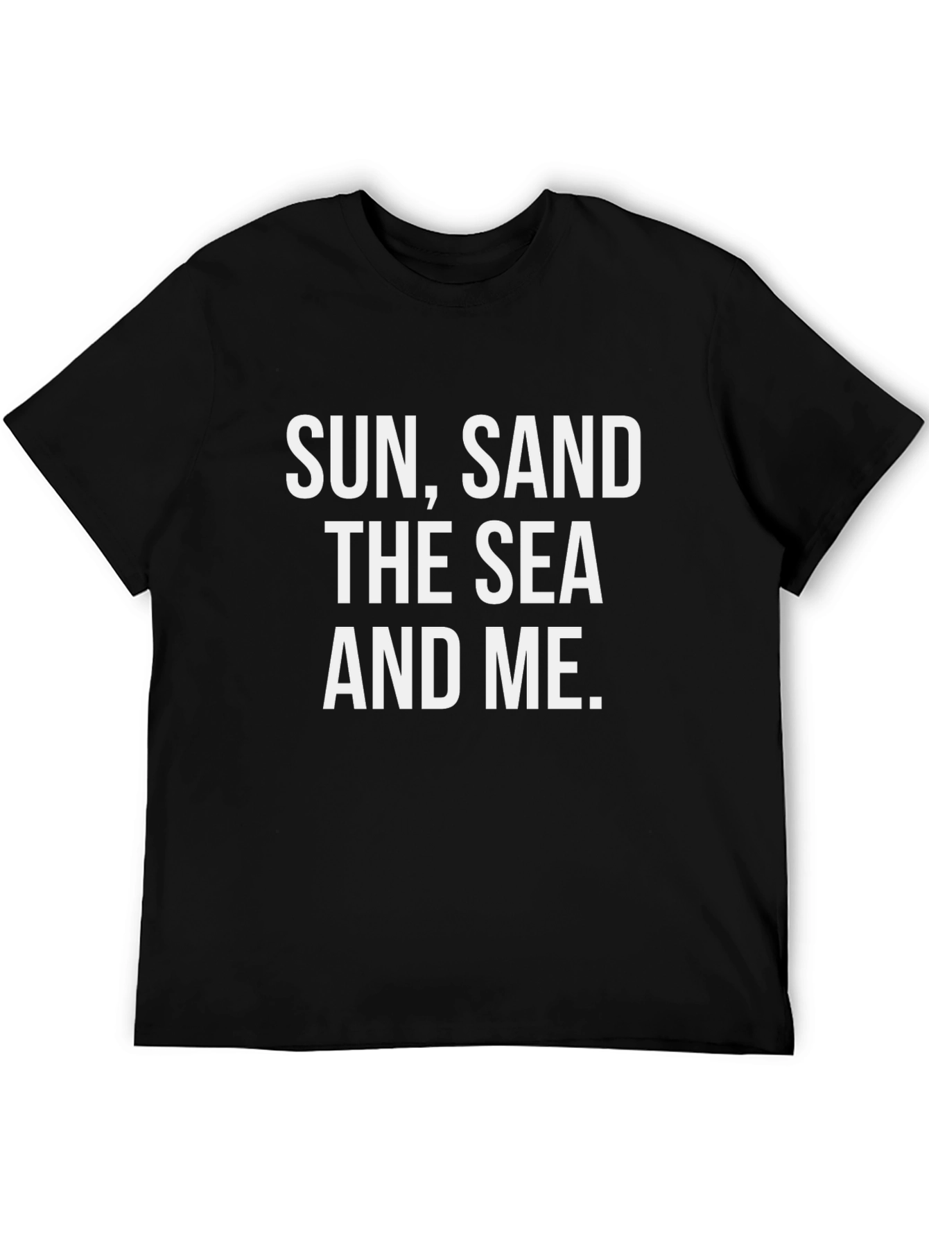 Sun Sand Sea and Me Black Graphic Tee