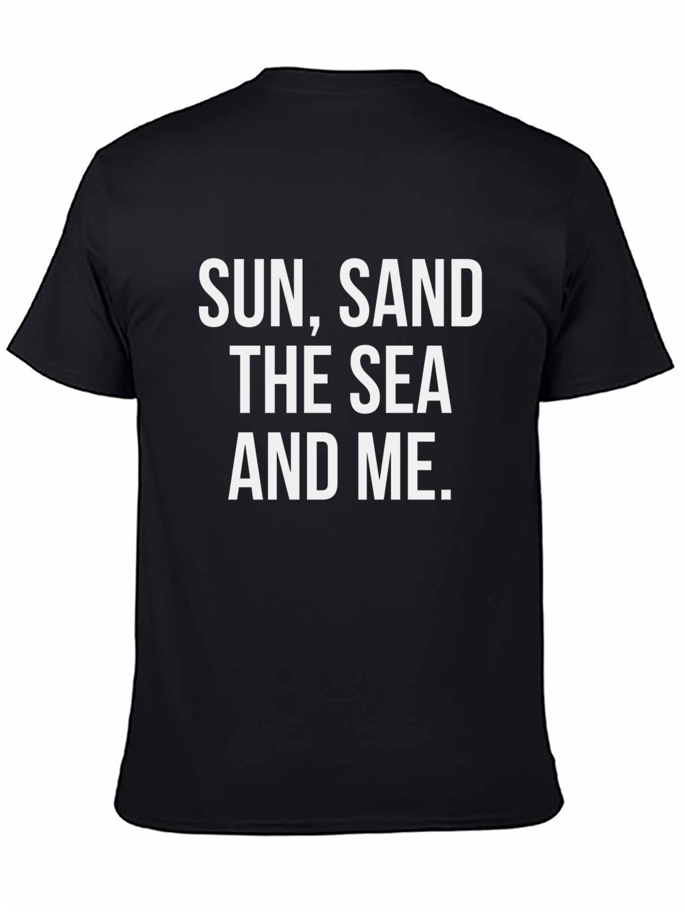 Sun Sand Sea and Me Black Graphic Tee