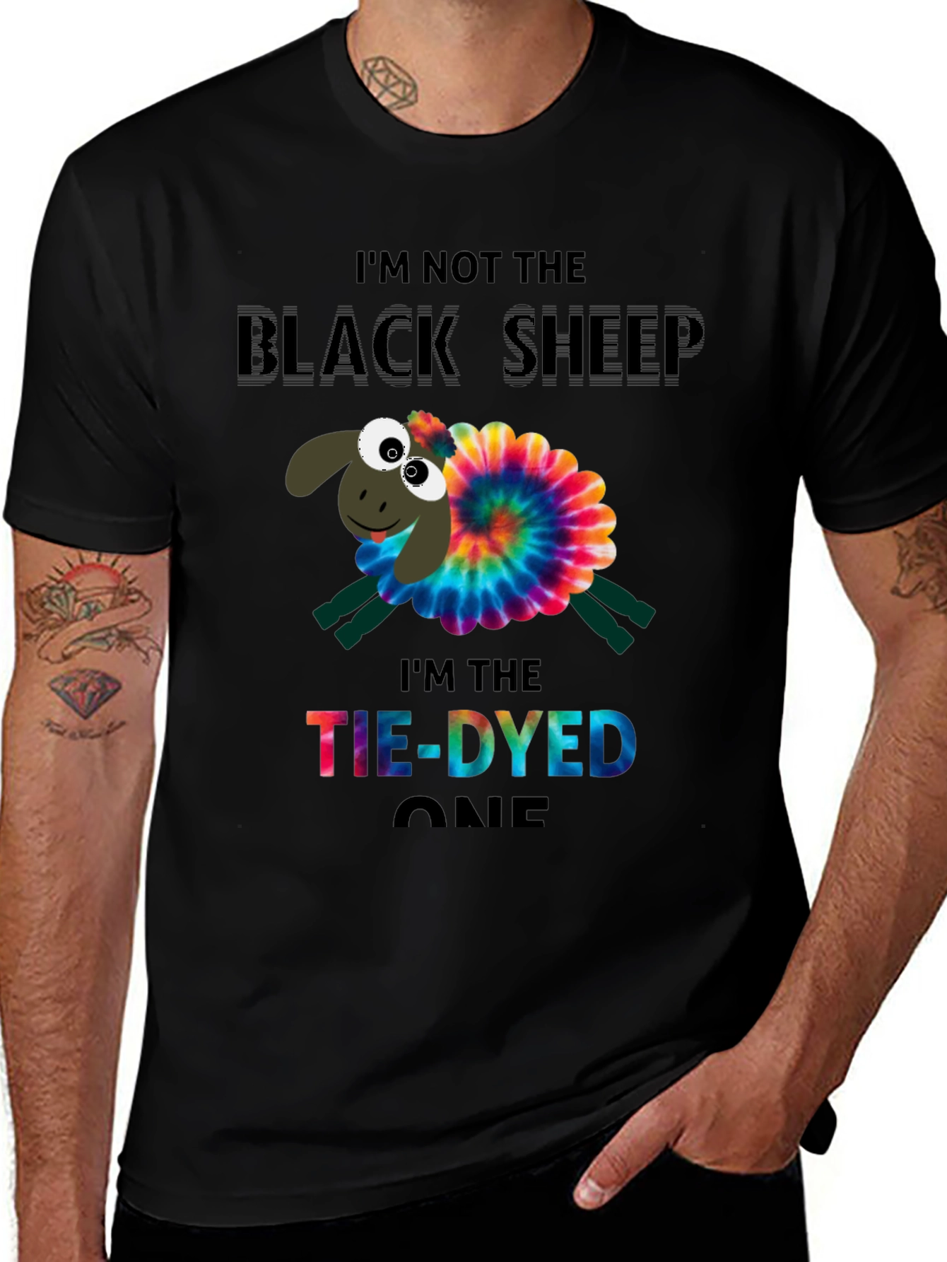 Tie-Dyed Sheep Graphic Tee