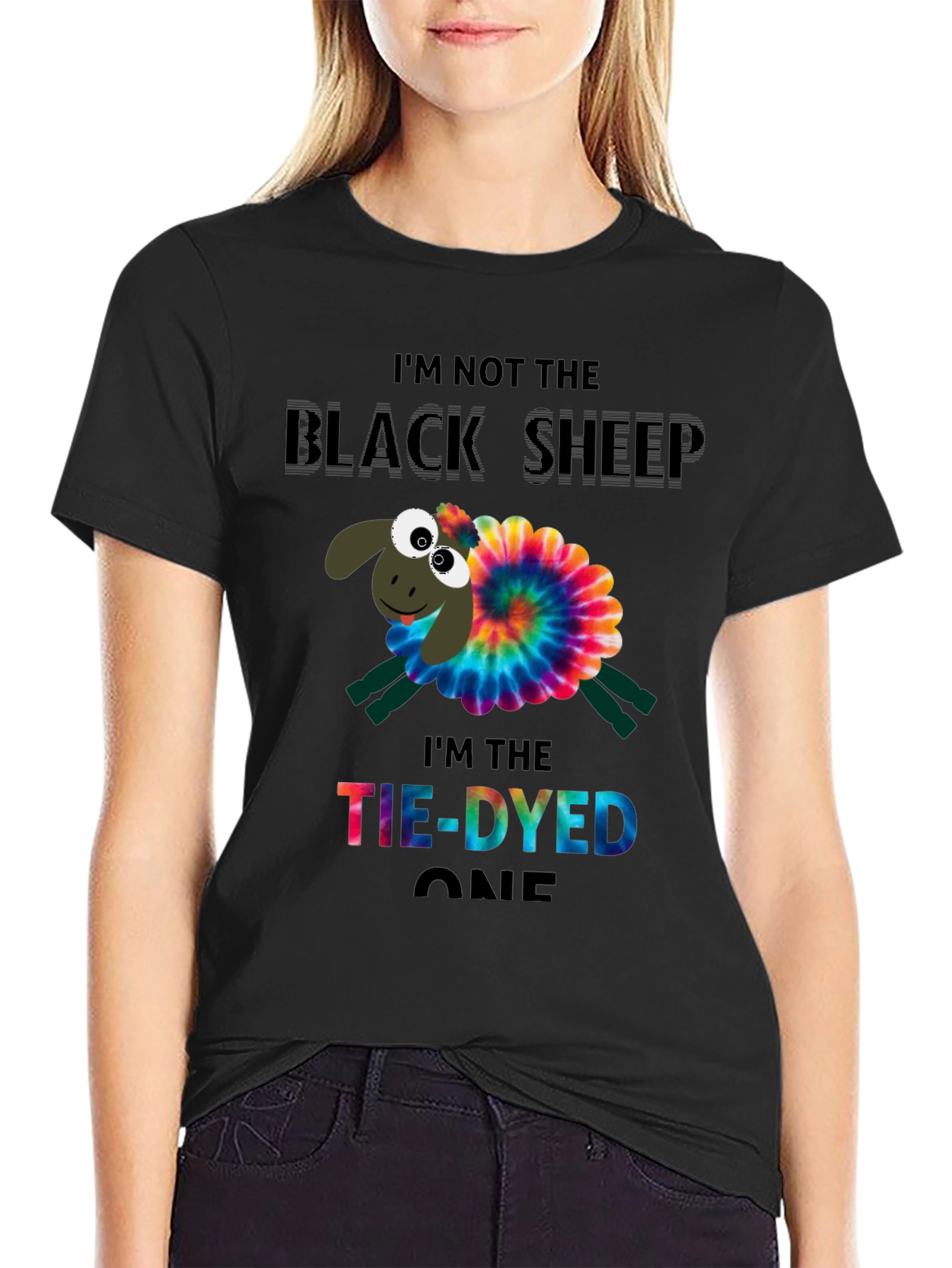 Tie-Dyed Sheep Graphic Tee
