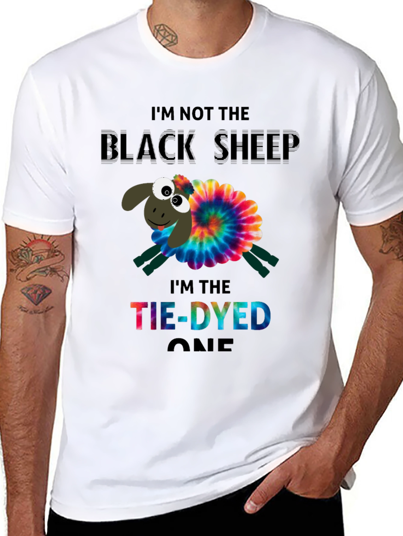 Tie-Dyed Sheep Graphic Tee