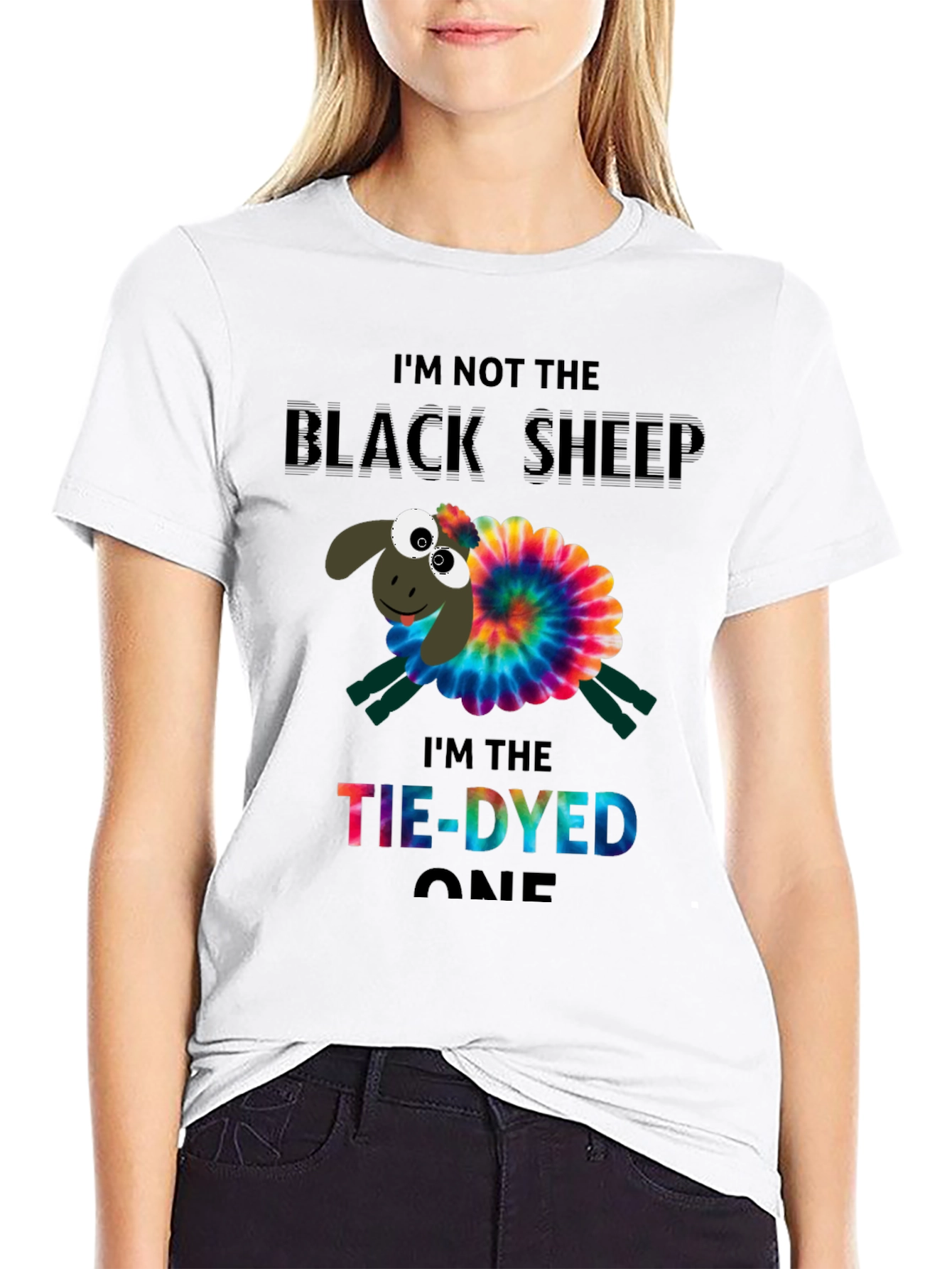 Tie-Dyed Sheep Graphic Tee