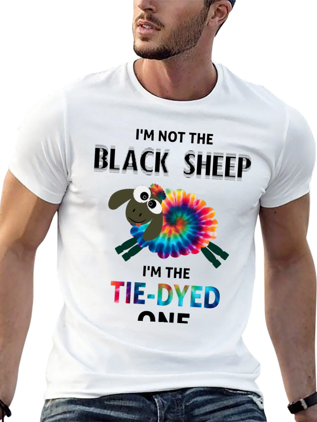 Tie-Dyed Sheep Graphic Tee