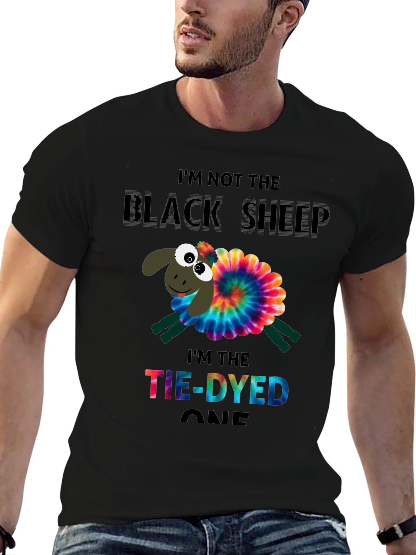 Tie-Dyed Sheep Graphic Tee