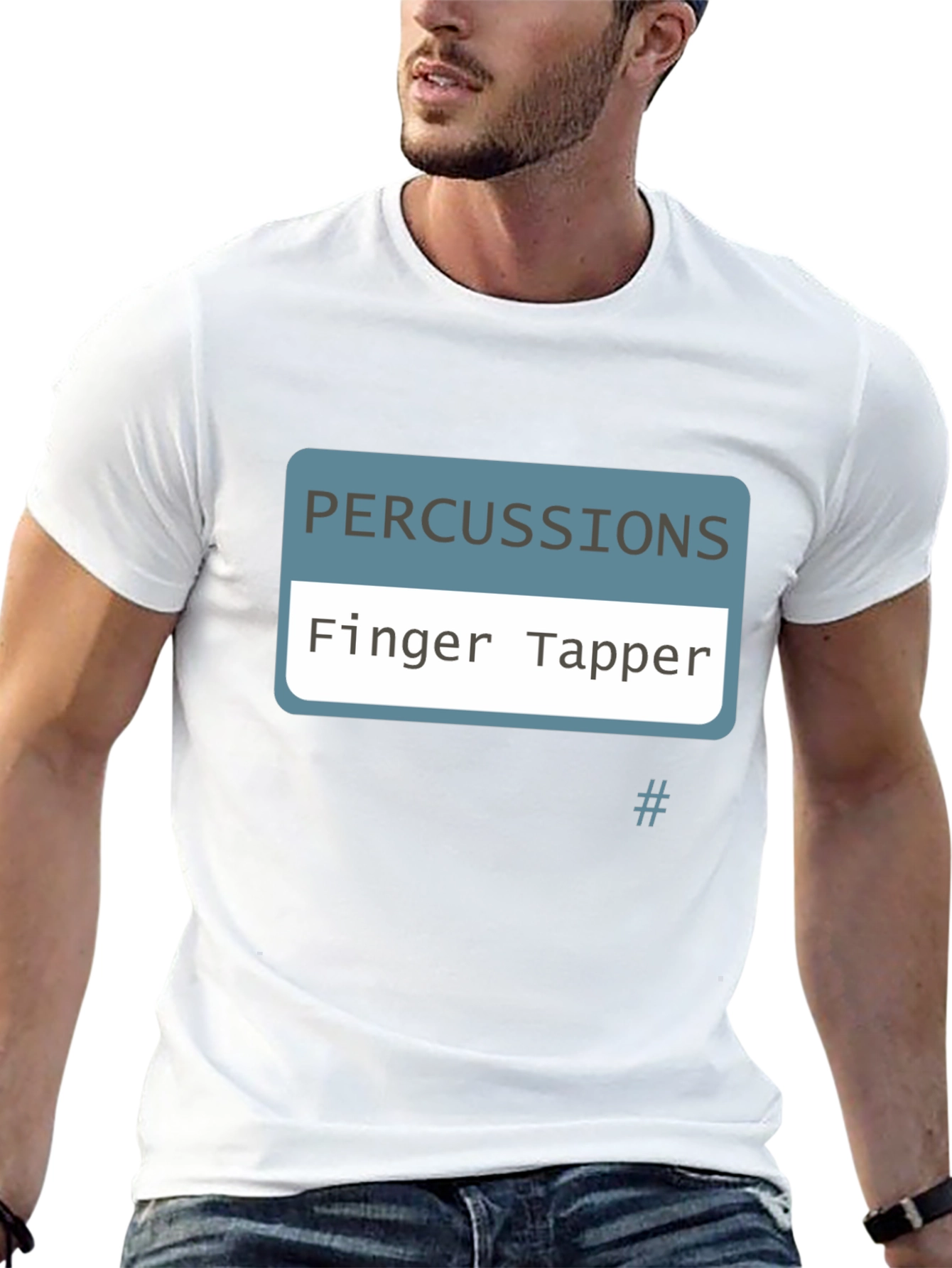 Finger Tapper Percussionist Black T-Shirt