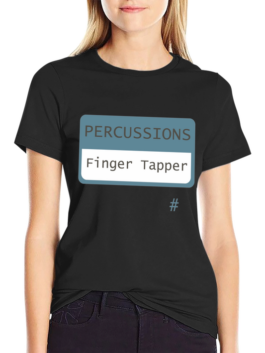 Finger Tapper Percussionist Black T-Shirt