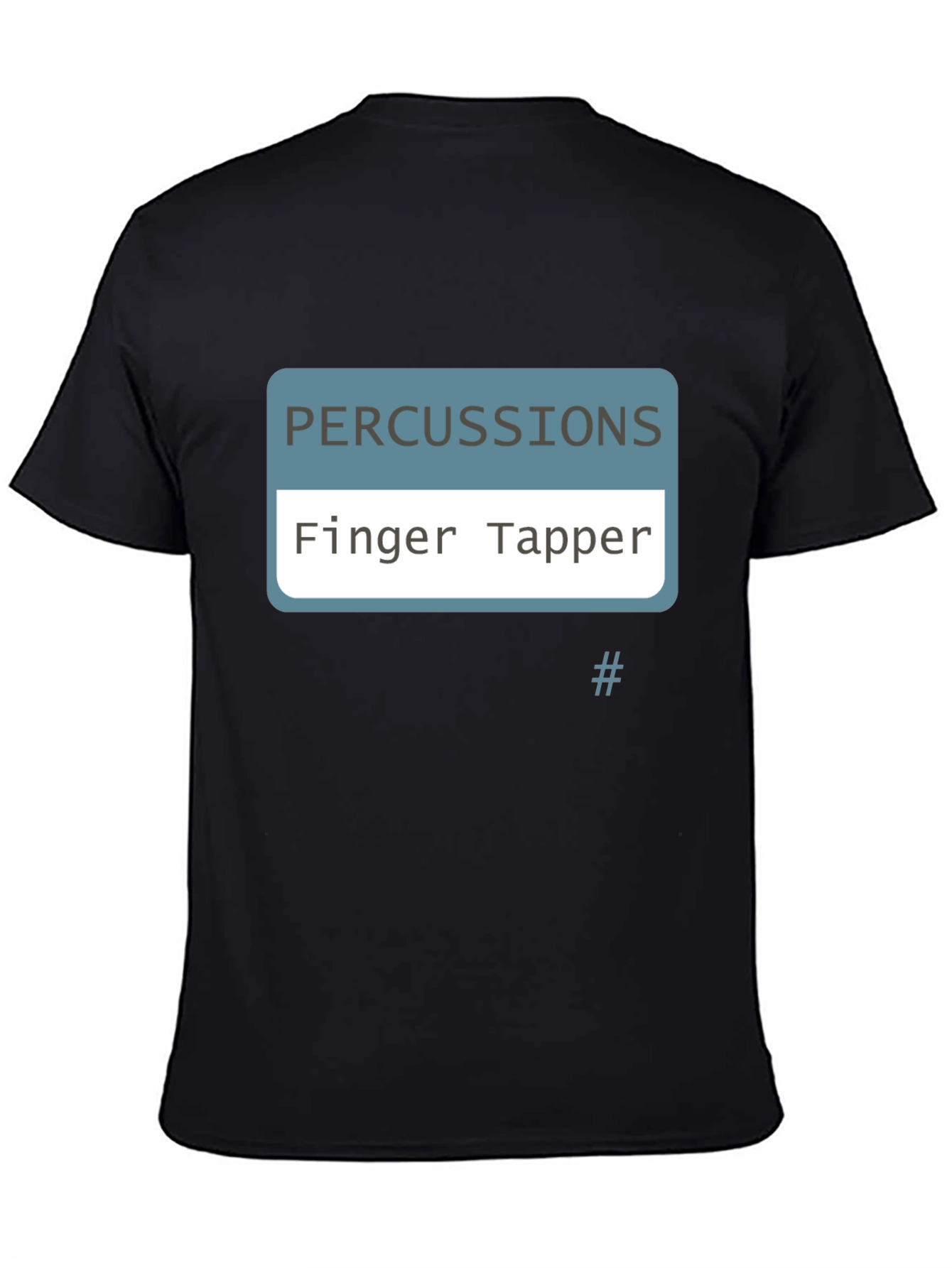 Finger Tapper Percussionist Black T-Shirt