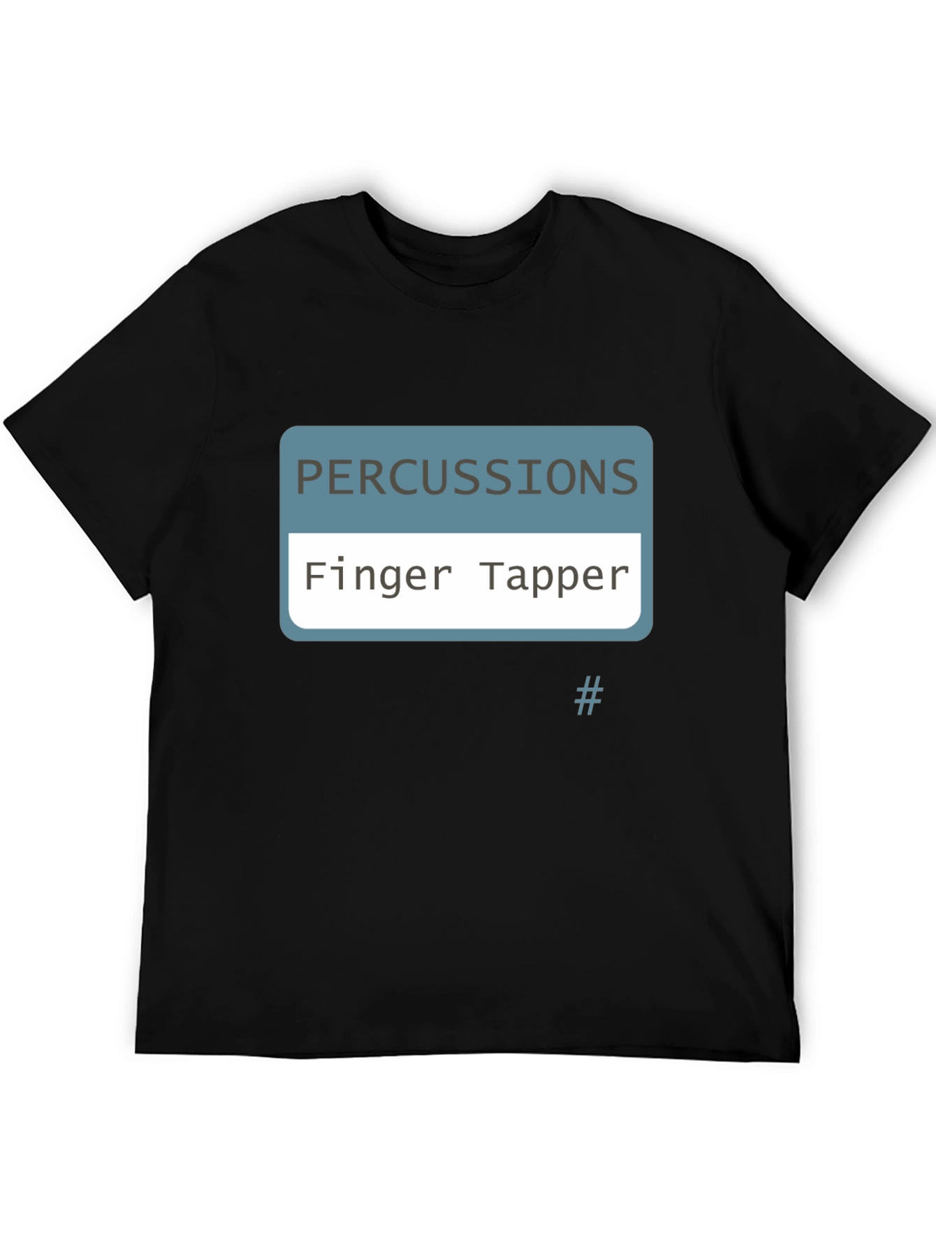 Finger Tapper Percussionist Black T-Shirt