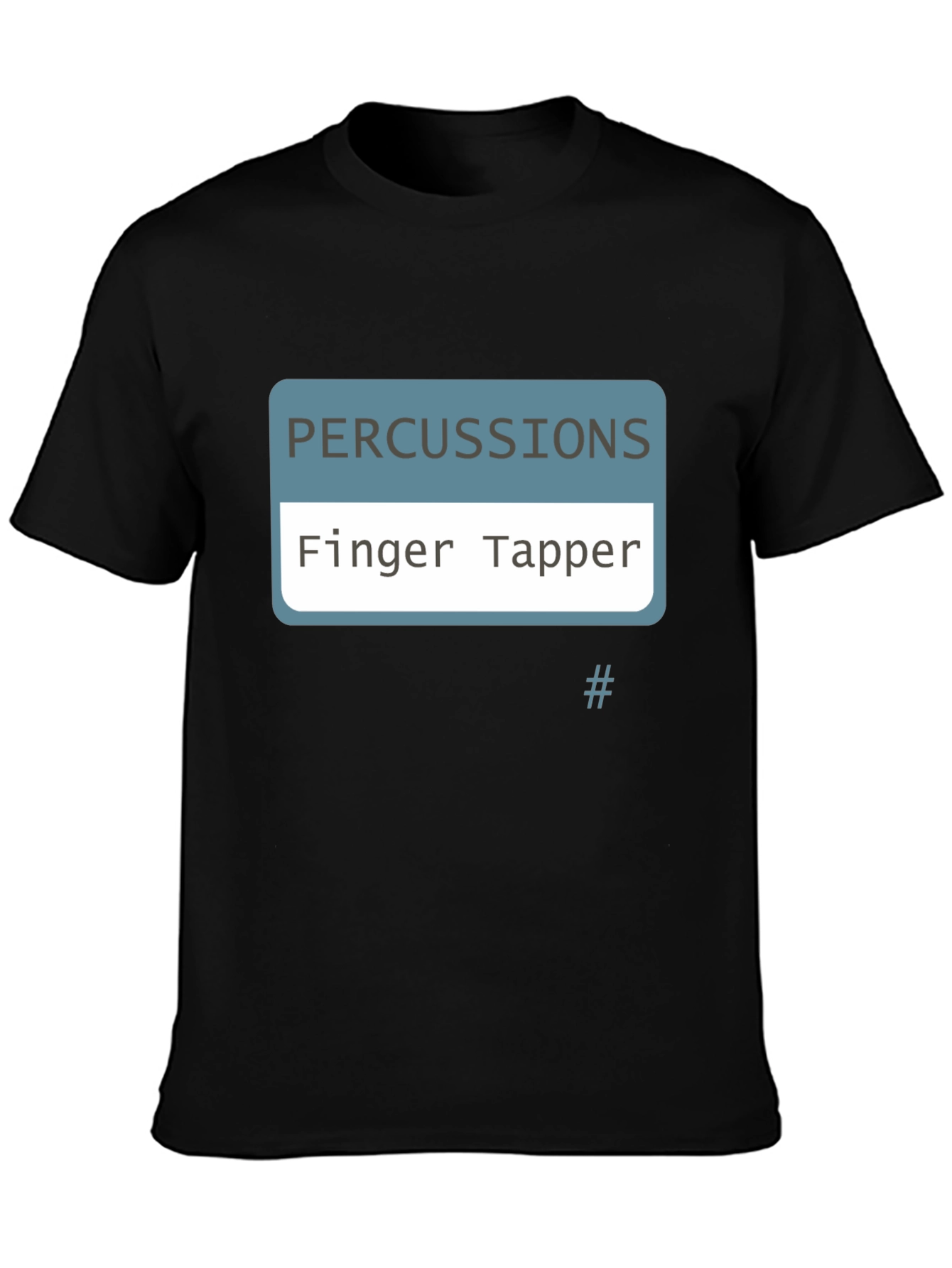 Finger Tapper Percussionist Black T-Shirt
