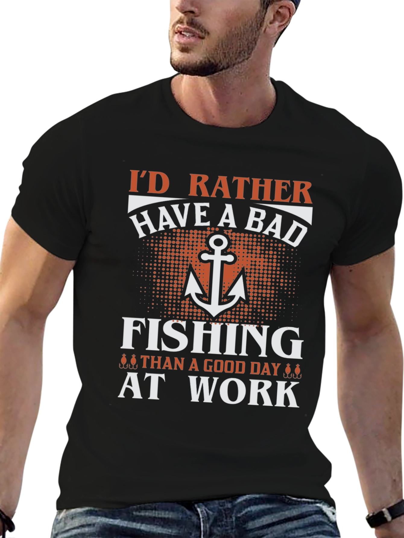 Funny Fishing T-Shirt - Id Rather Be Fishing