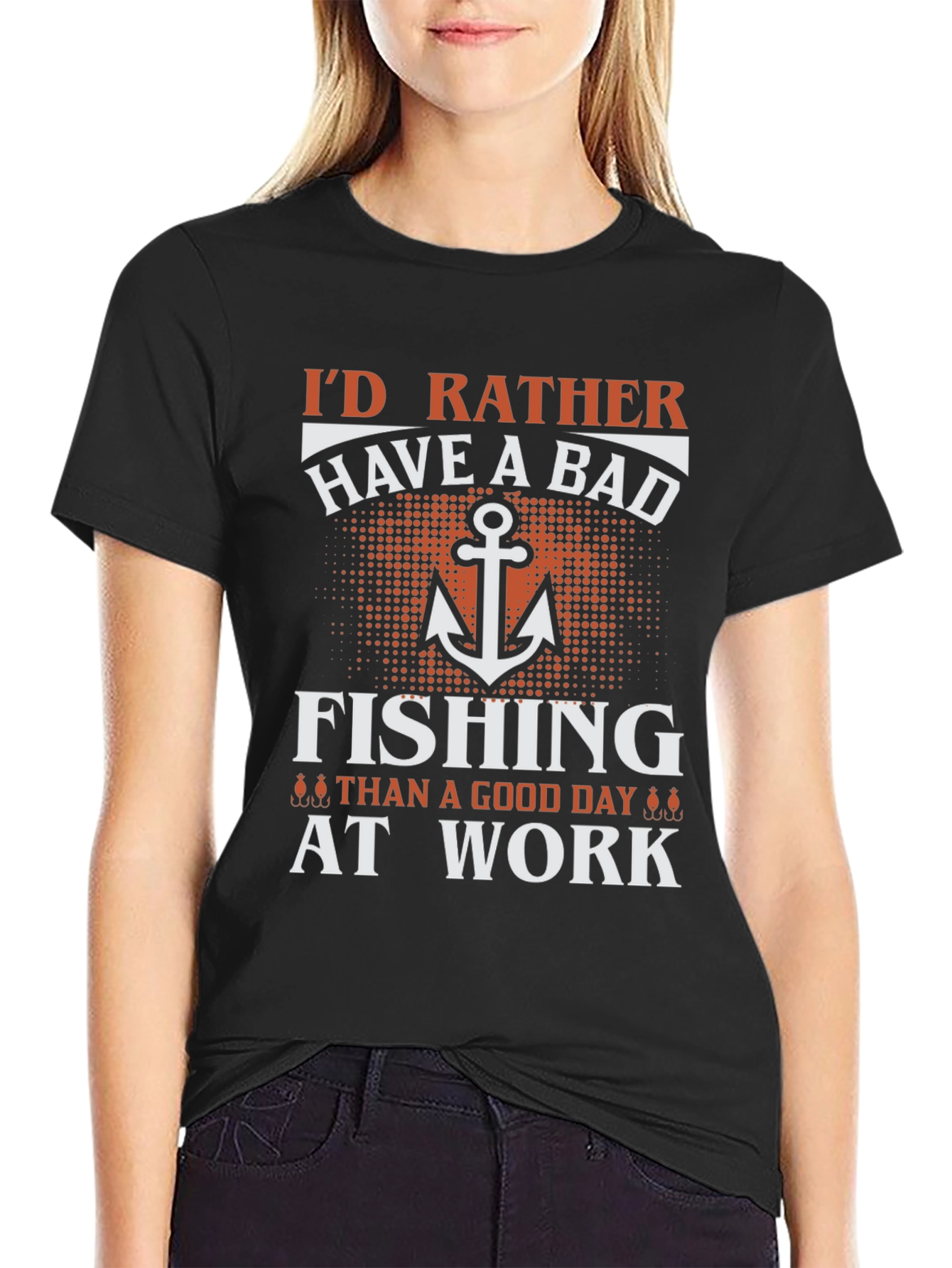 Funny Fishing T-Shirt - Id Rather Be Fishing