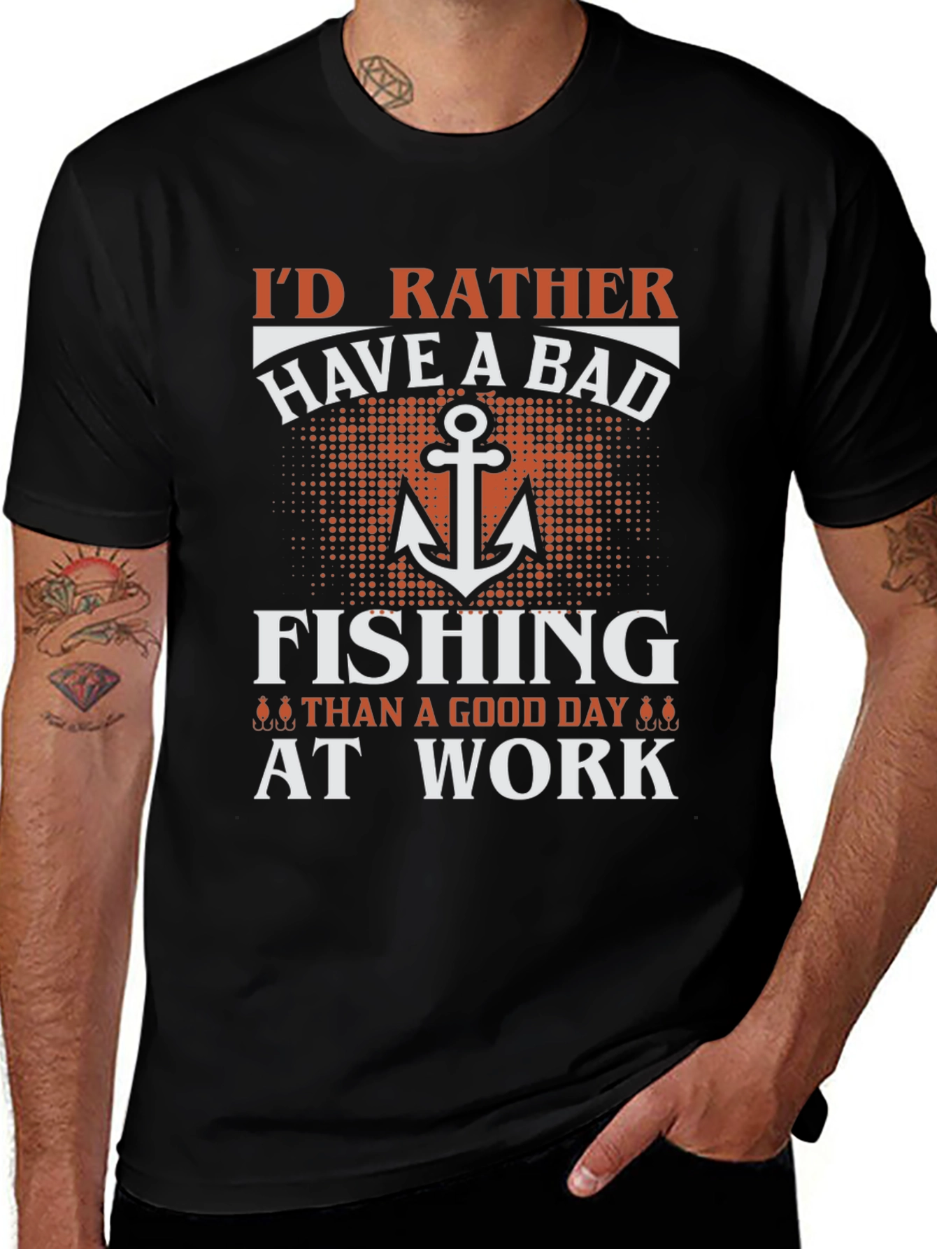 Funny Fishing T-Shirt - Id Rather Be Fishing