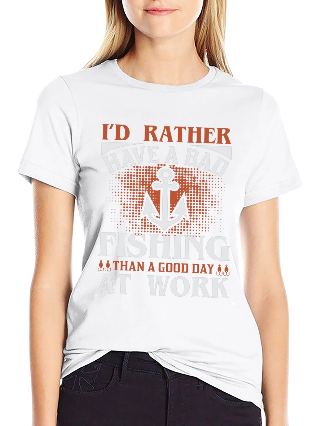 Funny Fishing T-Shirt - Id Rather Be Fishing