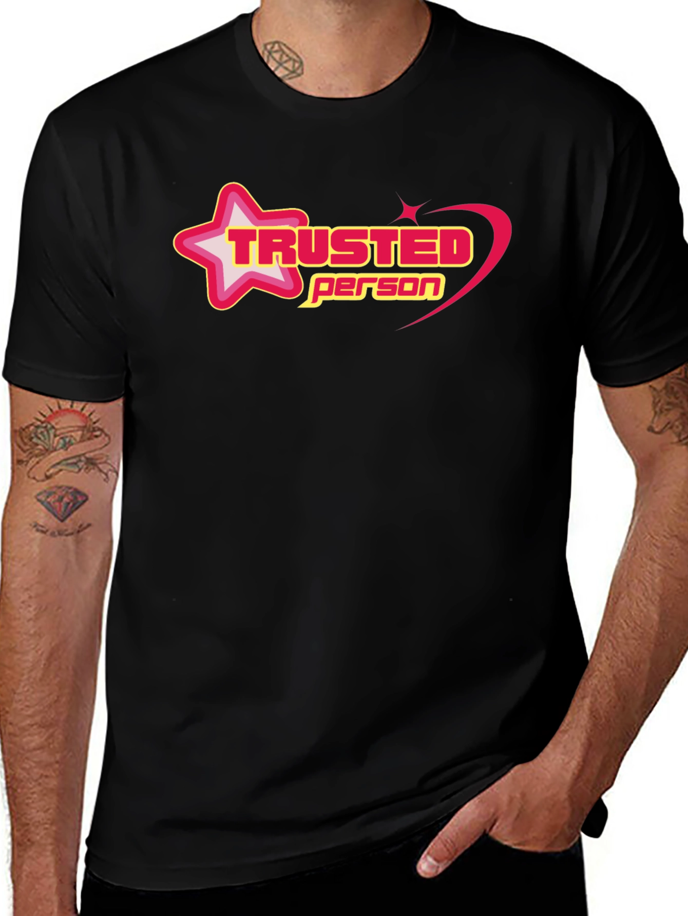 Trusted Person Graphic Black T-Shirt