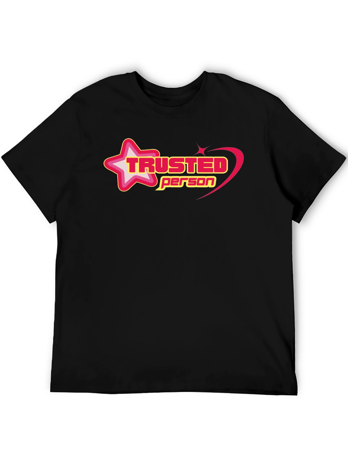 Trusted Person Graphic Black T-Shirt