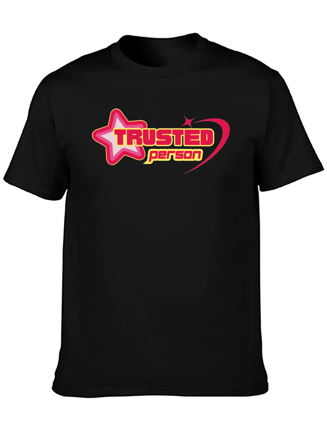 Trusted Person Graphic Black T-Shirt